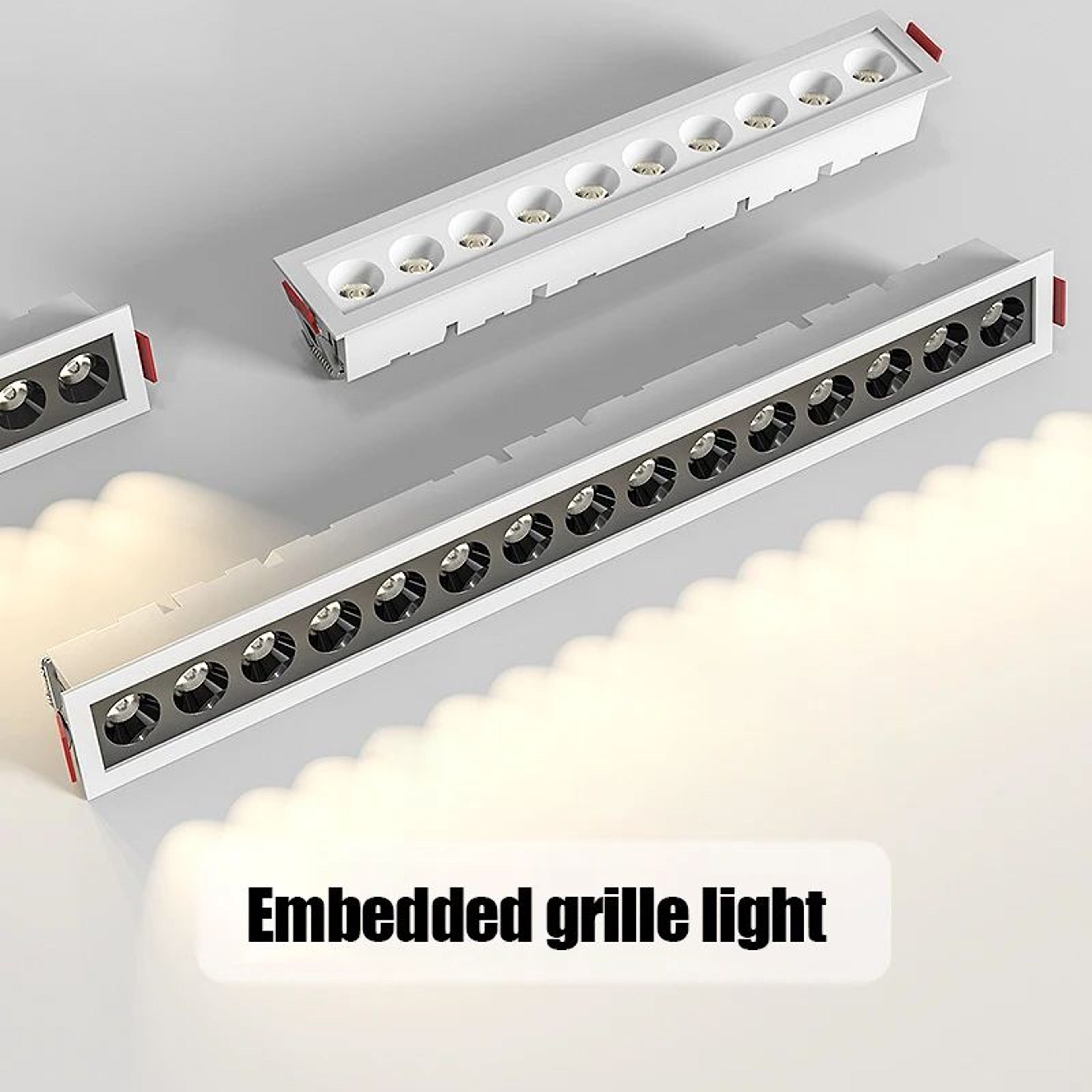 Recessed Linear LED Downlight  10W 20W 30W COB Grille Ceiling Spotlight With High CRI For Indoor Ac 1