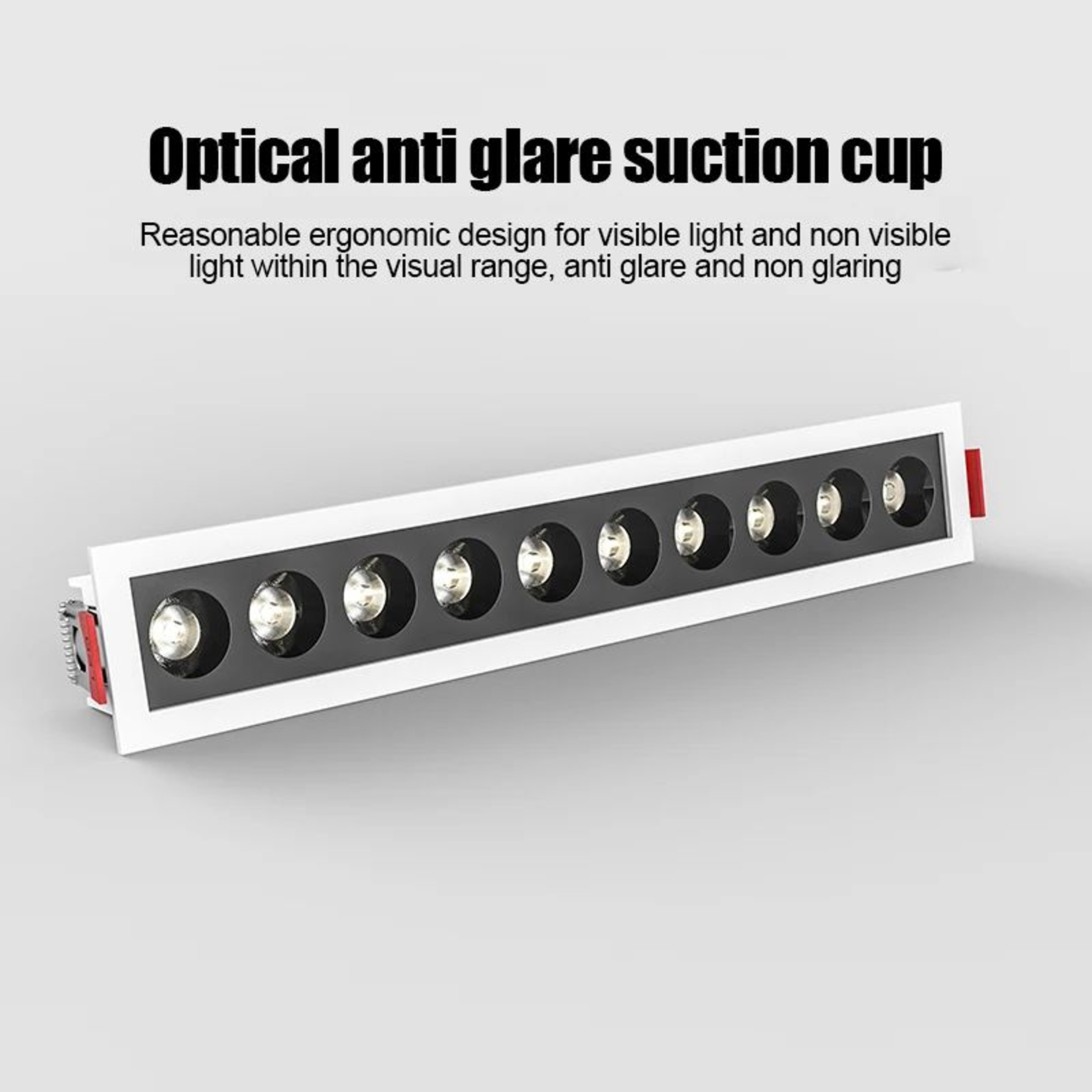 Recessed Linear LED Downlight  10W 20W 30W COB Grille Ceiling Spotlight With High CRI For Indoor Ac 2