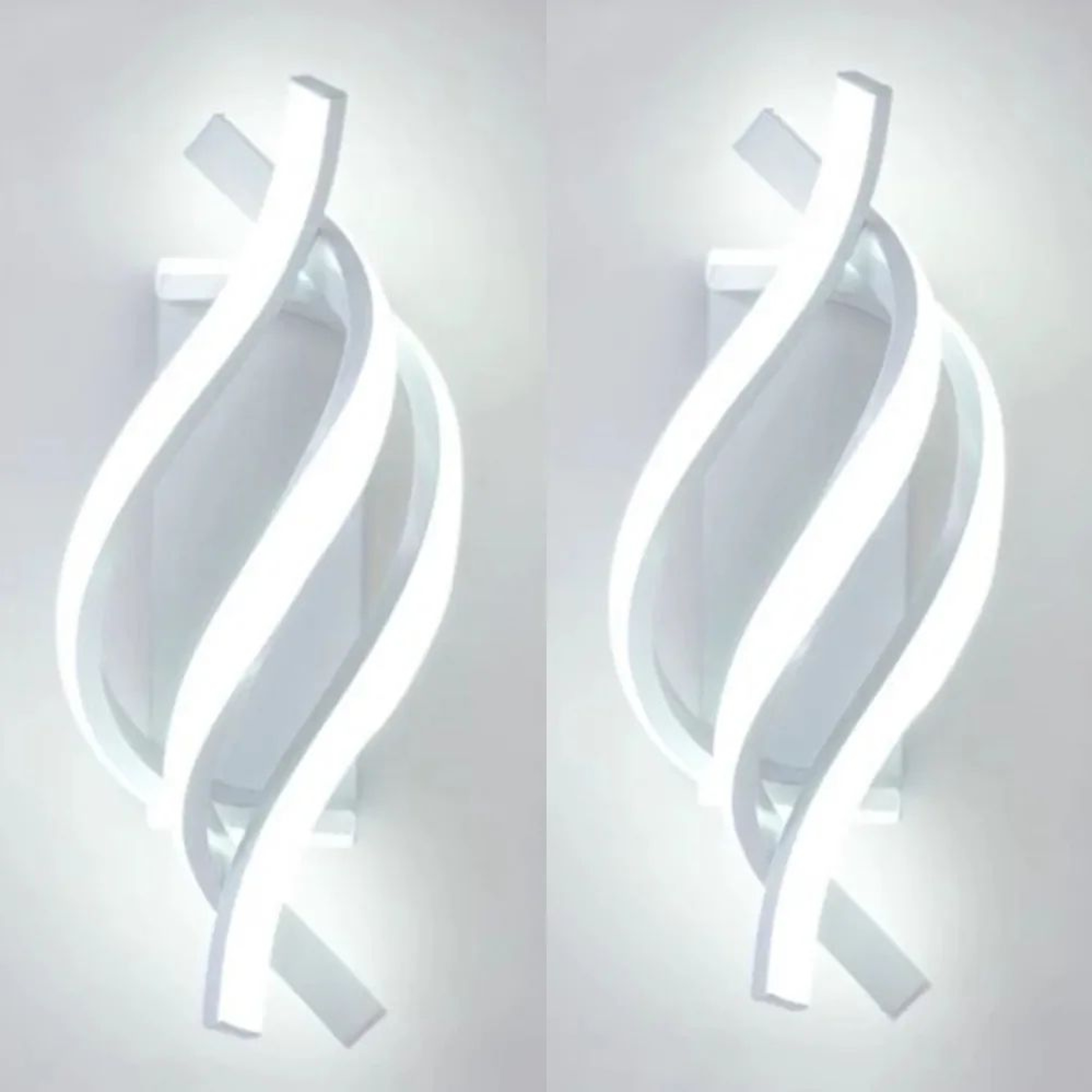 Modern LED Wall Lamp  Three Curved Line Accent Light In Black Or White For Living Room Bedroom Head 9