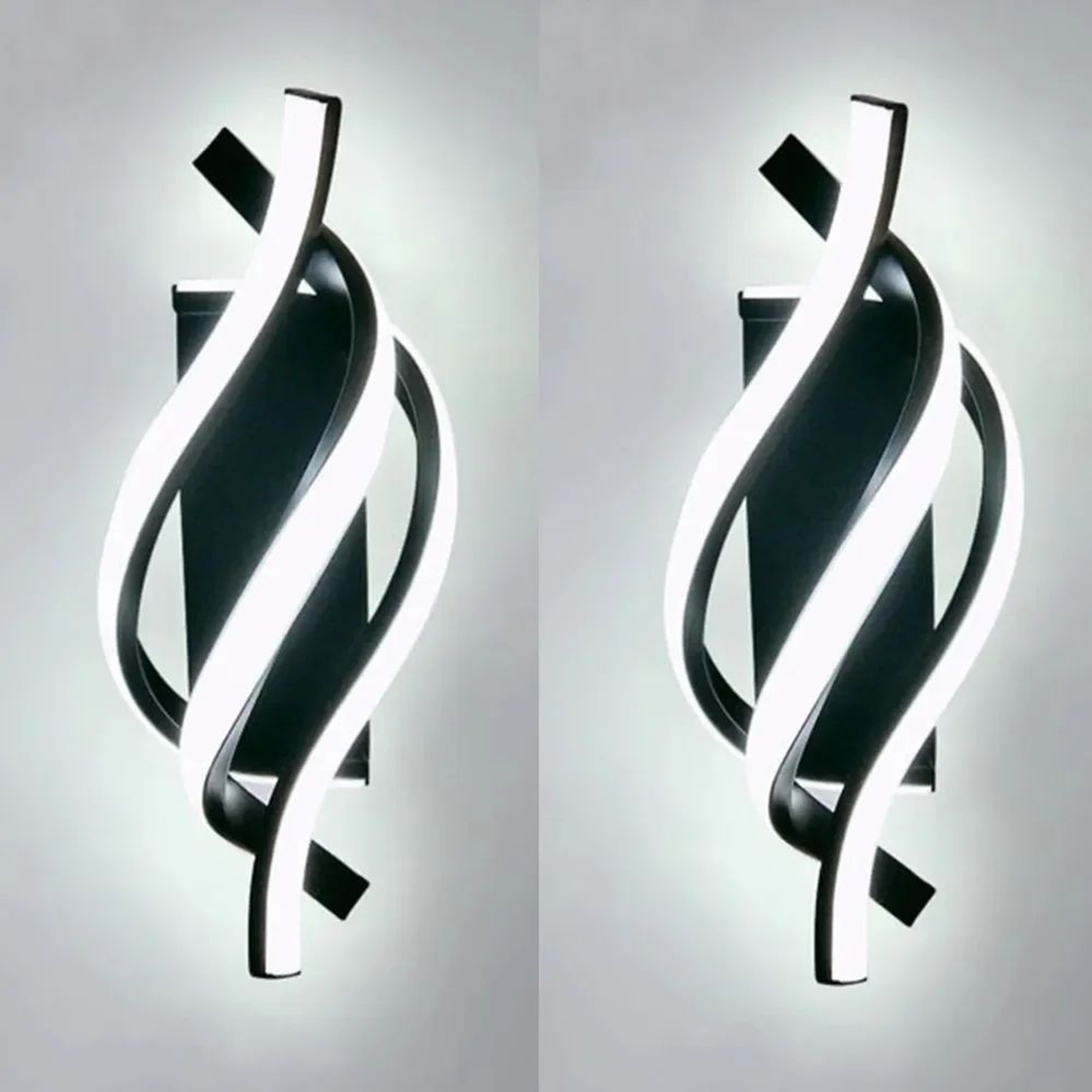 Modern LED Wall Lamp  Three Curved Line Accent Light In Black Or White For Living Room Bedroom Head 7