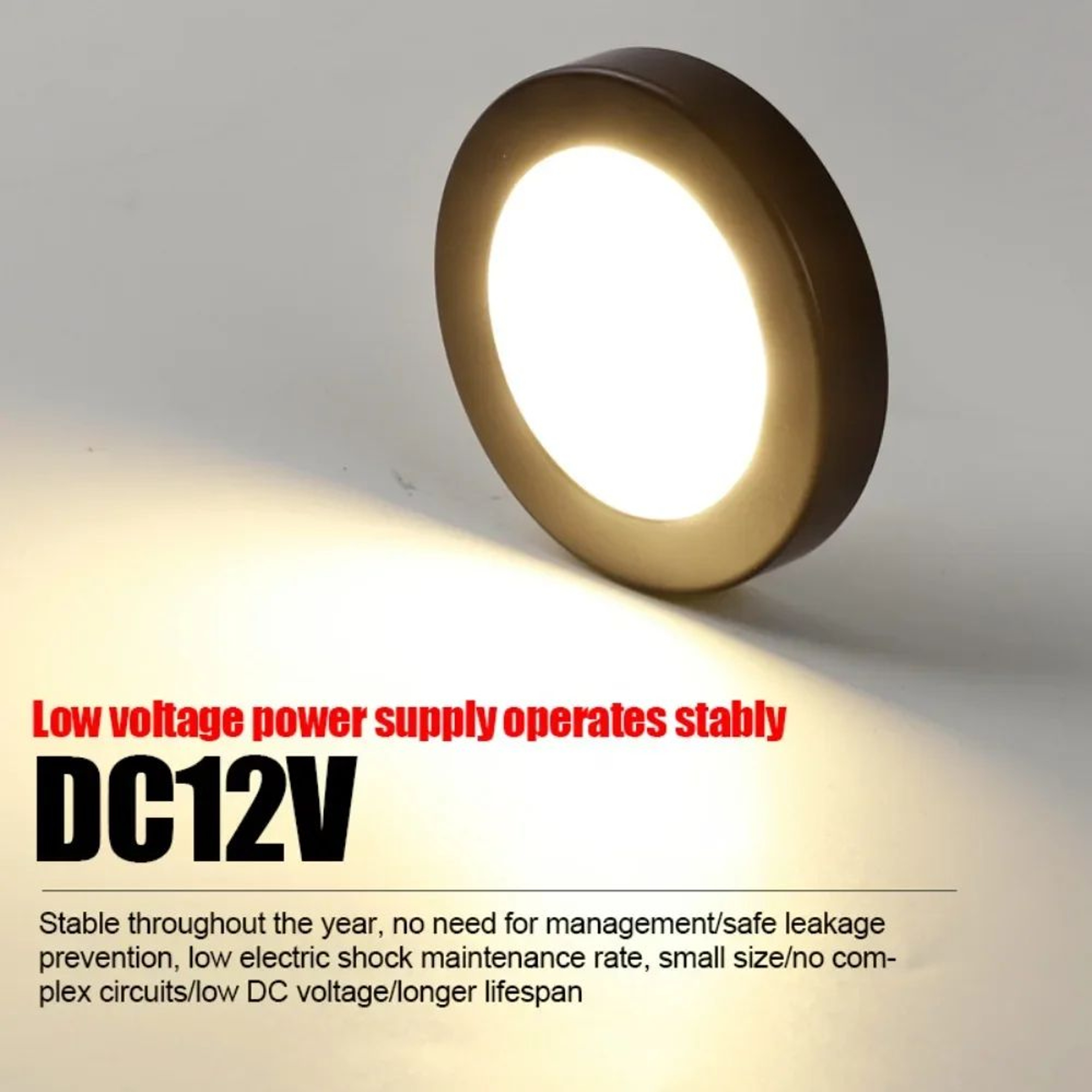 Mini LED Downlight  Ultra Thin Surface Mounted DC 12V Round Spotlight In 3W Or 5W For Home Kitchen  1
