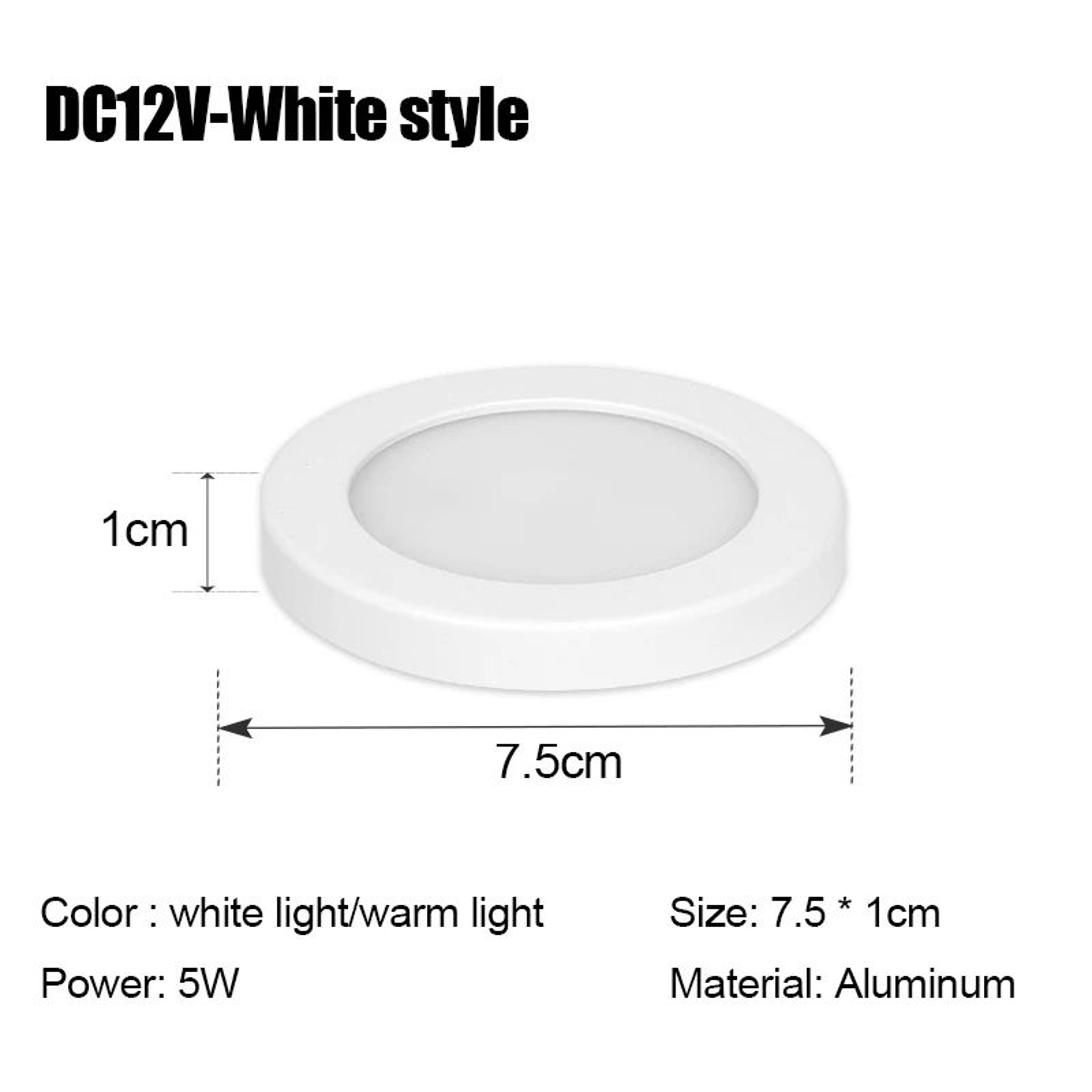 Mini LED Downlight  Ultra Thin Surface Mounted DC 12V Round Spotlight In 3W Or 5W For Home Kitchen  11