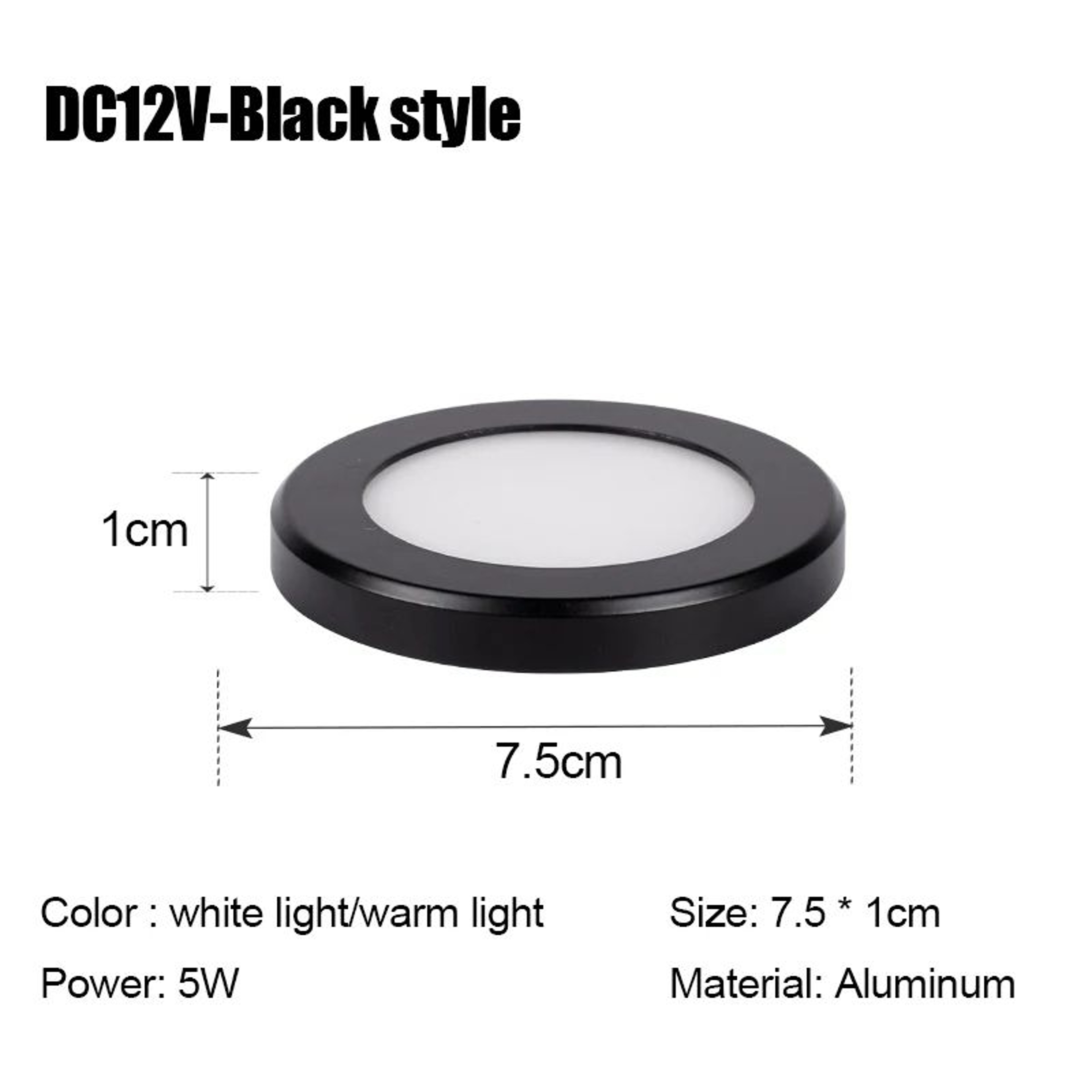 Mini LED Downlight  Ultra Thin Surface Mounted DC 12V Round Spotlight In 3W Or 5W For Home Kitchen  8
