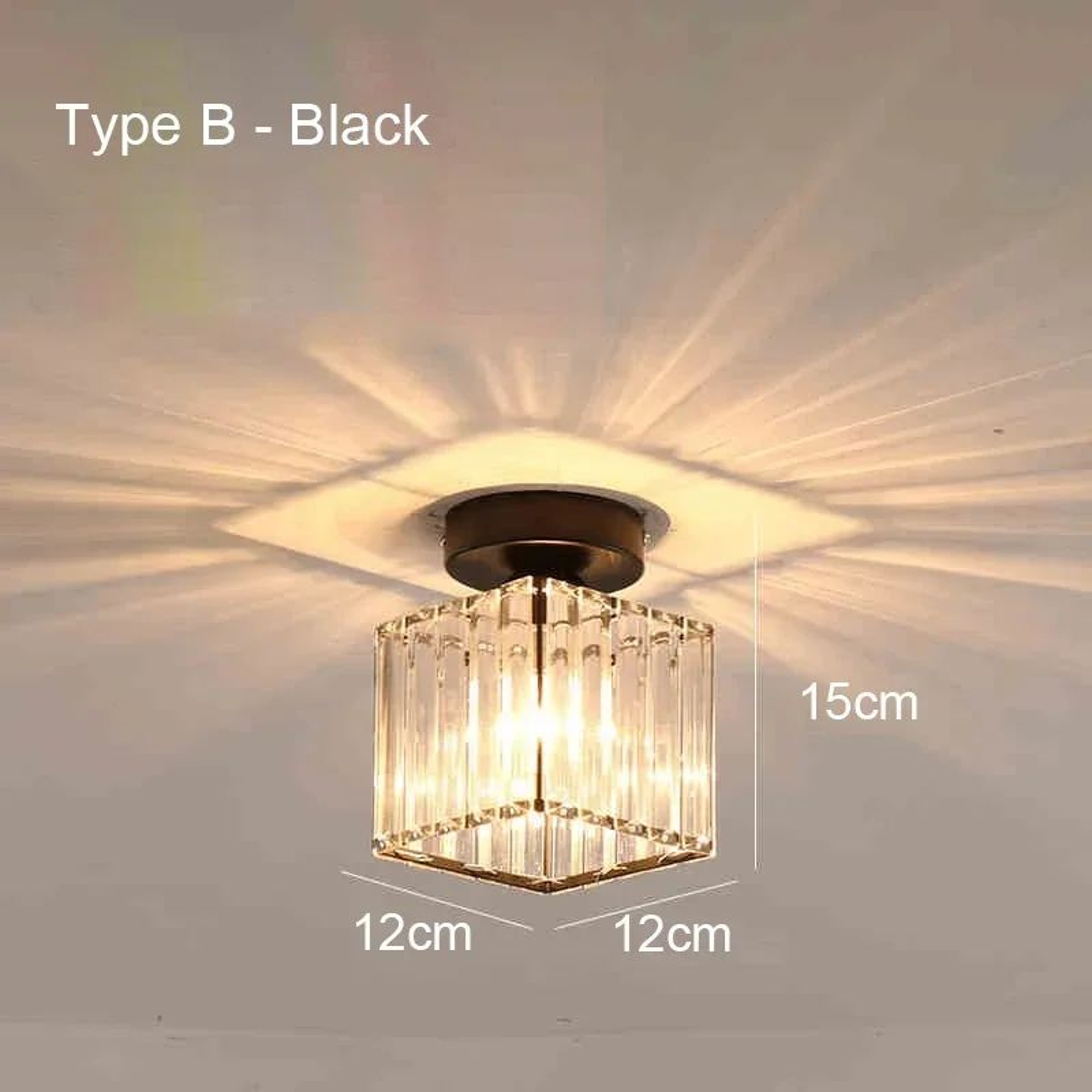 Nordic Acrylic Ceiling Light  E27 Lamp Fixture In Black Or Gold For Living Room Bedroom Hallway And 6