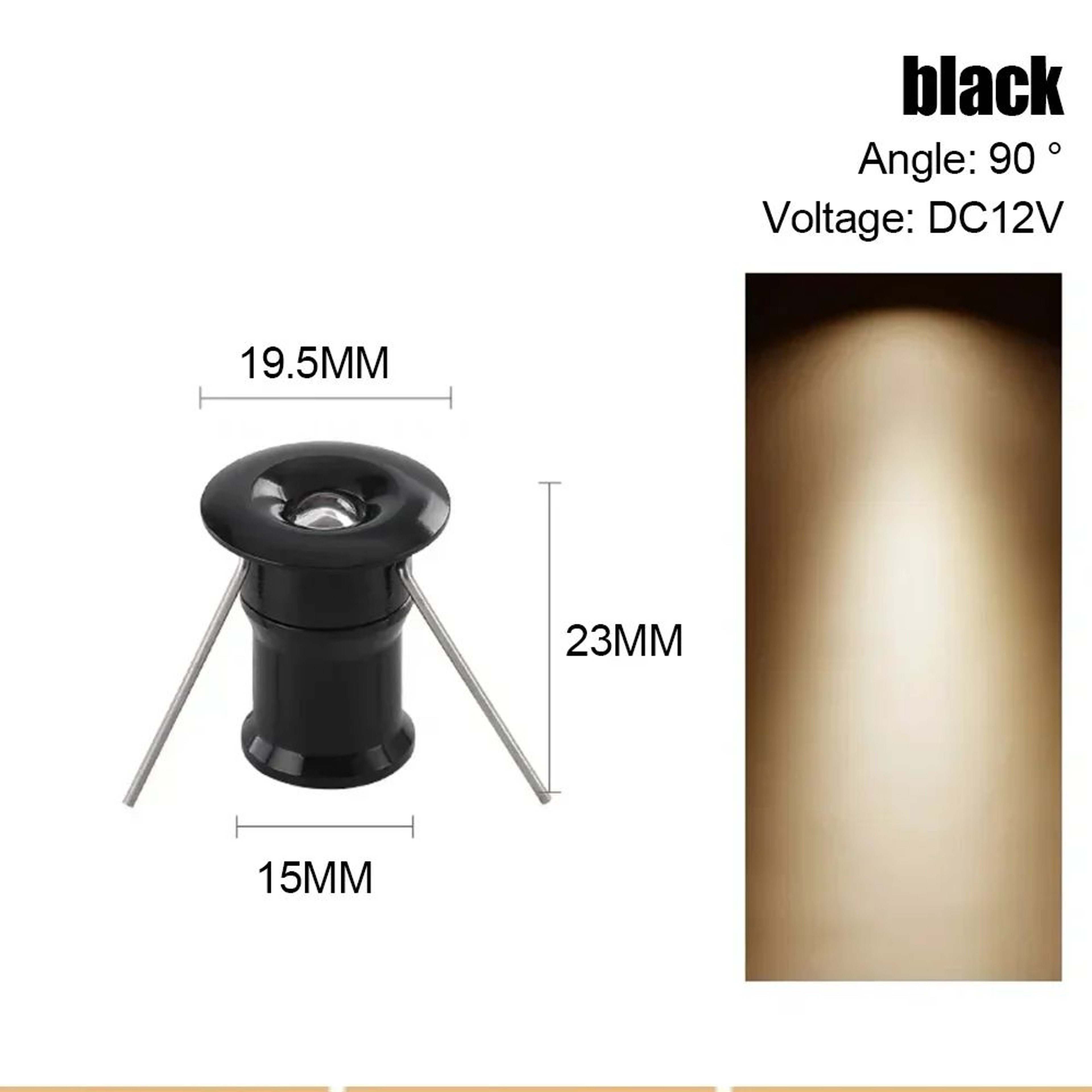 1W Mini LED Spotlight  DC 12V Recessed Downlight For 059 In Cutout For Ceiling Cabinet Showcase  Di 7