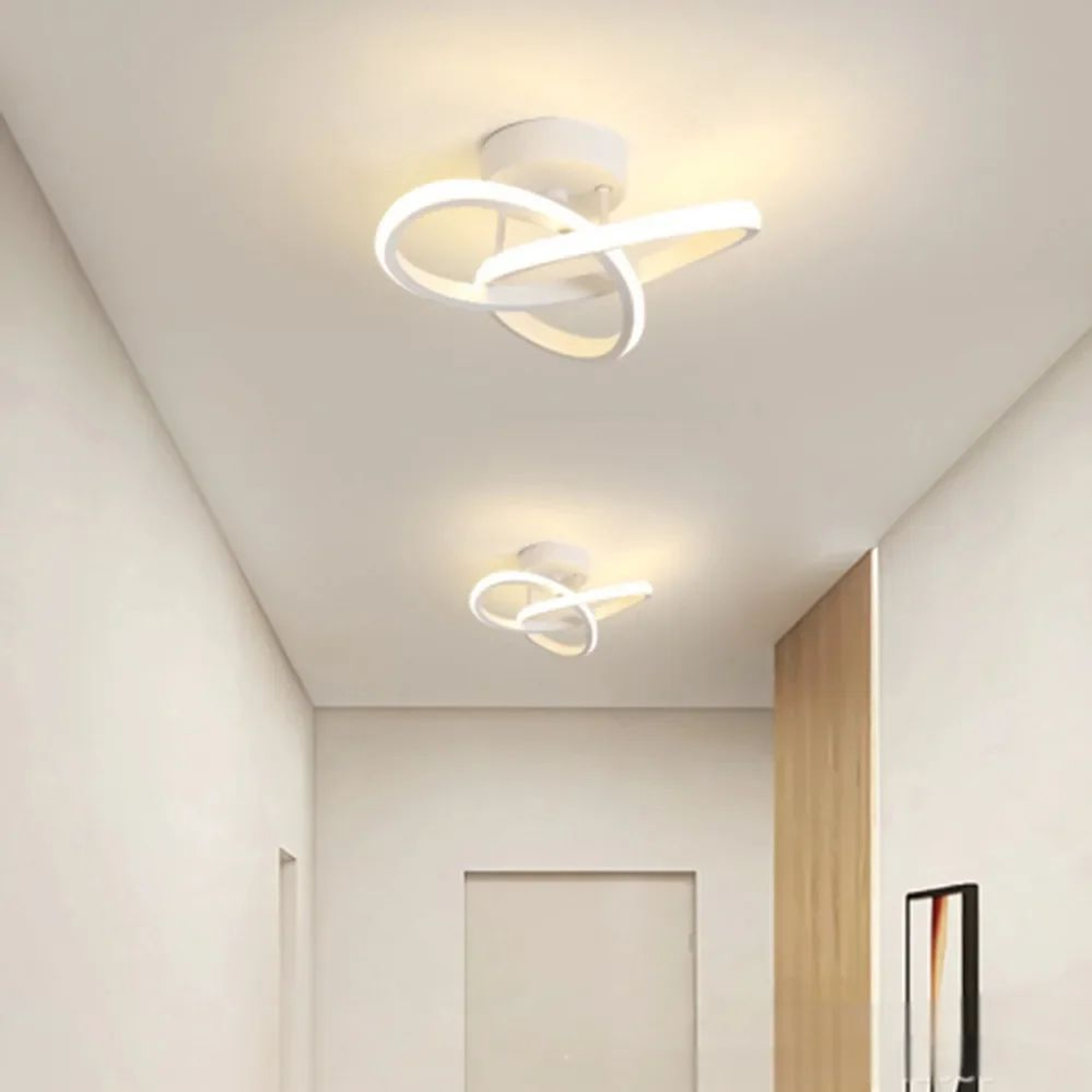 Modern LED Ceiling Light  20 W Simple Tricolor Lamp In Black Or White For Corridor Entryway Stairca 3