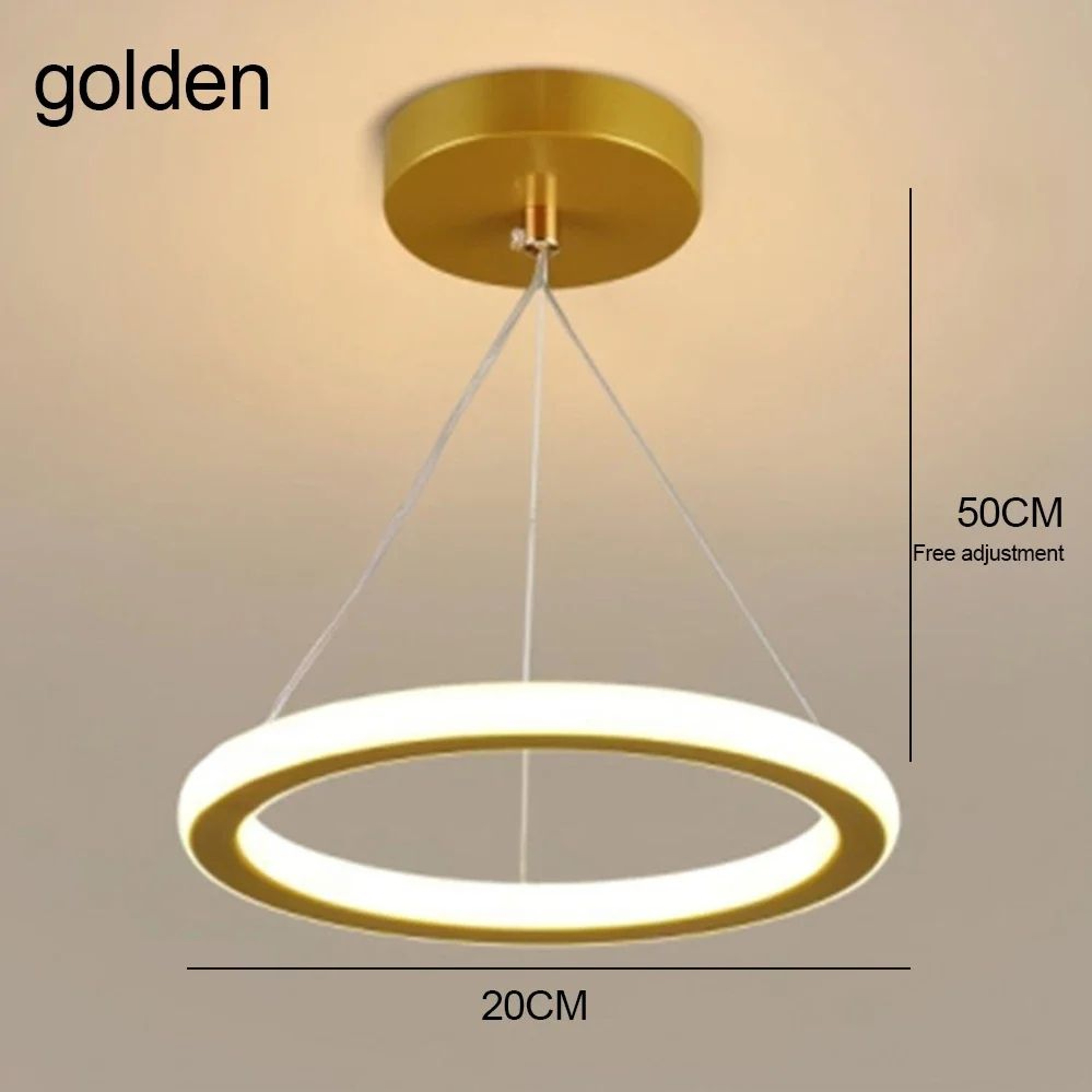 Modern LED Pendant Lamp  3 Color Hanging Ceiling Lamp In Gold Or Black For Bedroom Dining Room Aisl