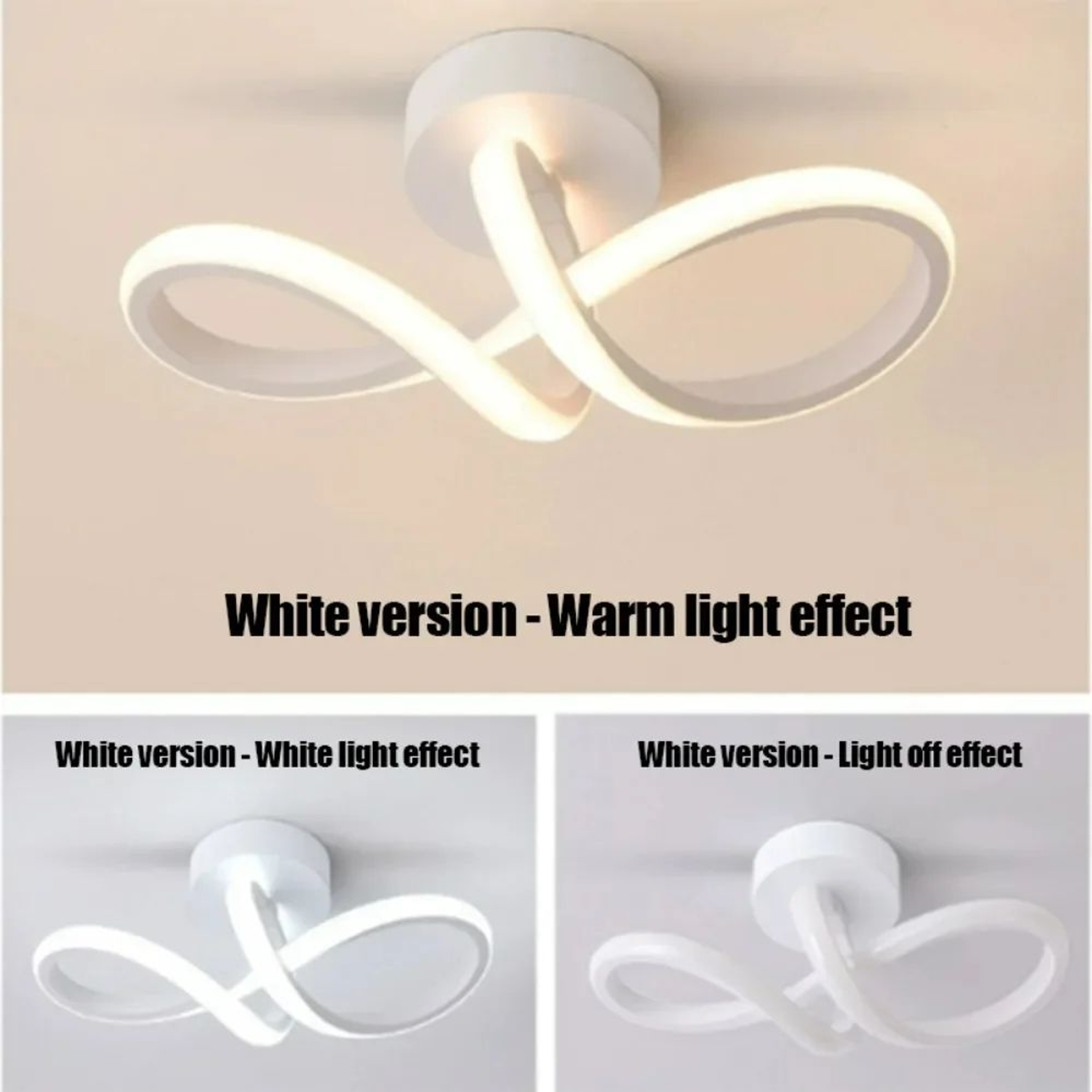 Modern 18W LED Lamp  Baked Enamel Light In Black White Or Gold With Warm Cool Or Tricolor For Bedro 3