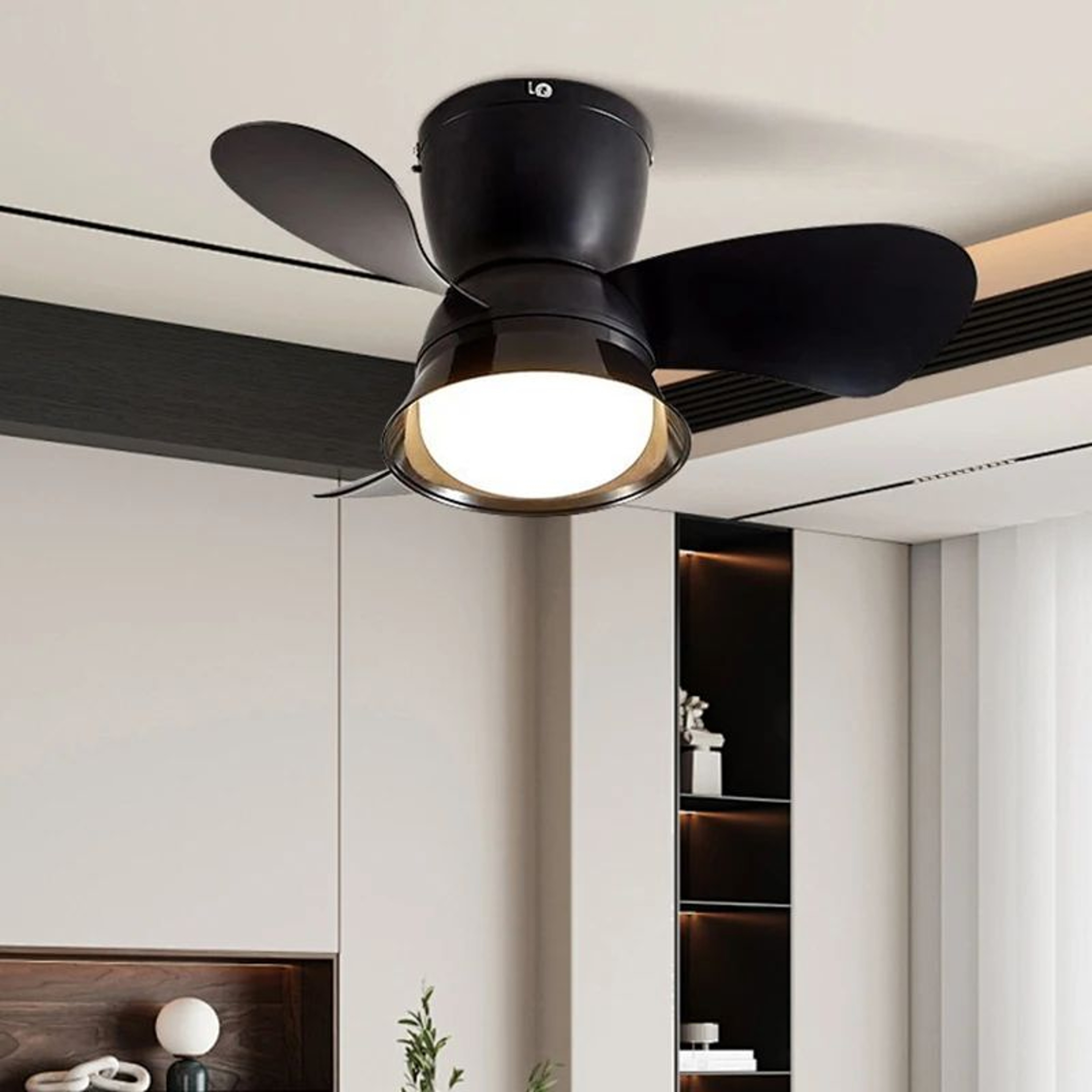Ceiling Fan With LED Lights  Remote Control 3 Speed Reversible Fan With Dimmable Lighting For Bedro 2