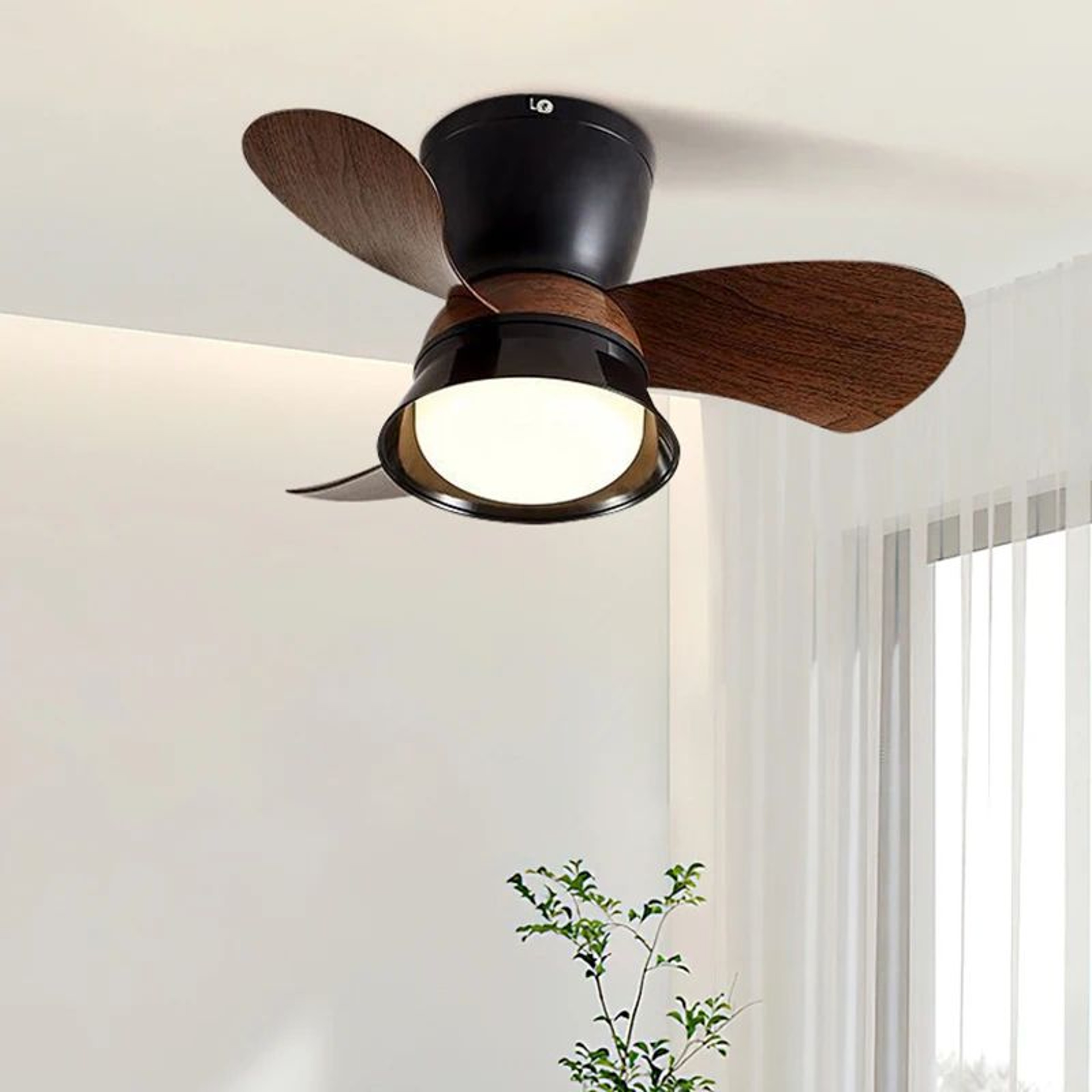 Ceiling Fan With LED Lights  Remote Control 3 Speed Reversible Fan With Dimmable Lighting For Bedro 0