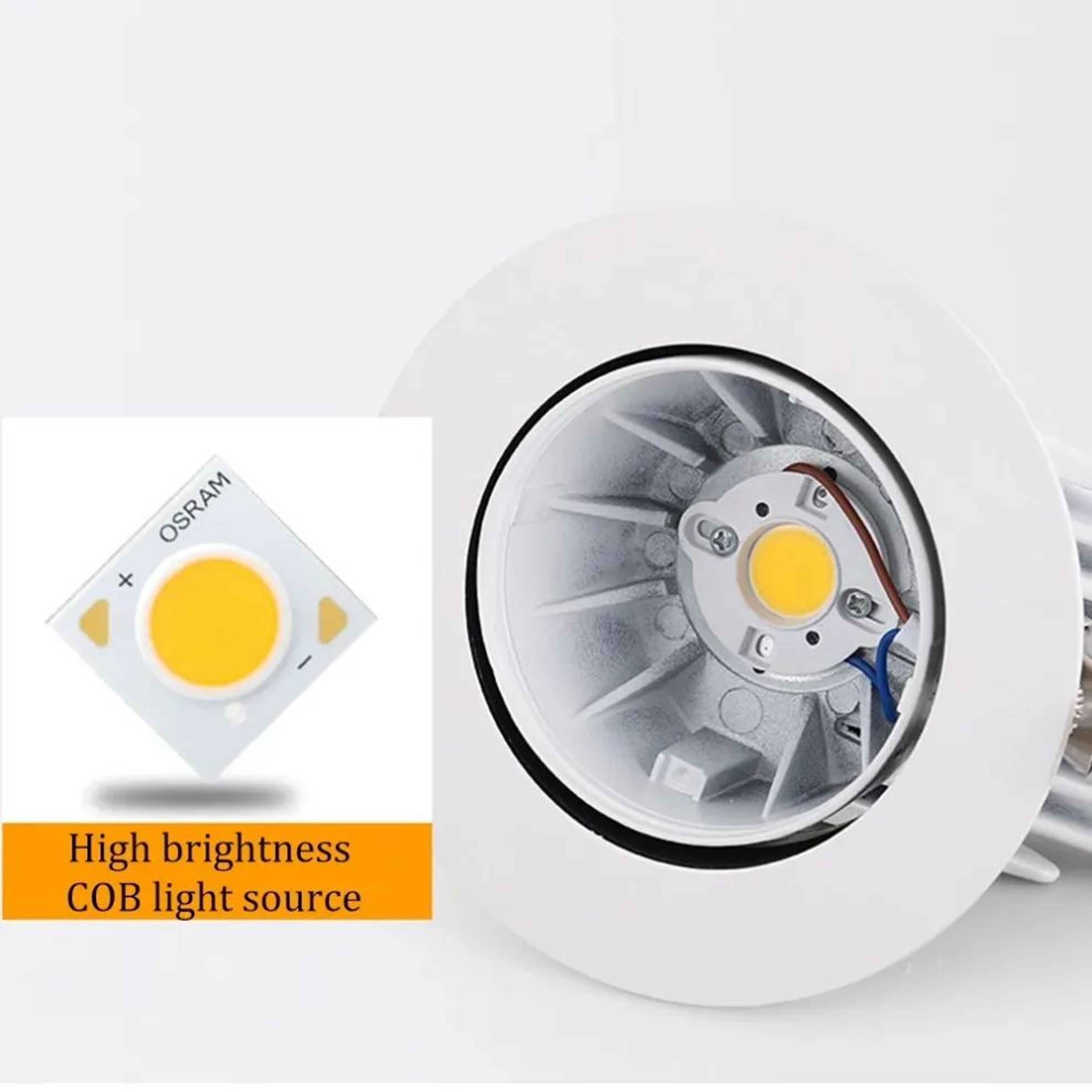 Recessed COB LED Downlight  360 Degree Adjustable Ceiling Spotlight With Driver For Living Room Off 4