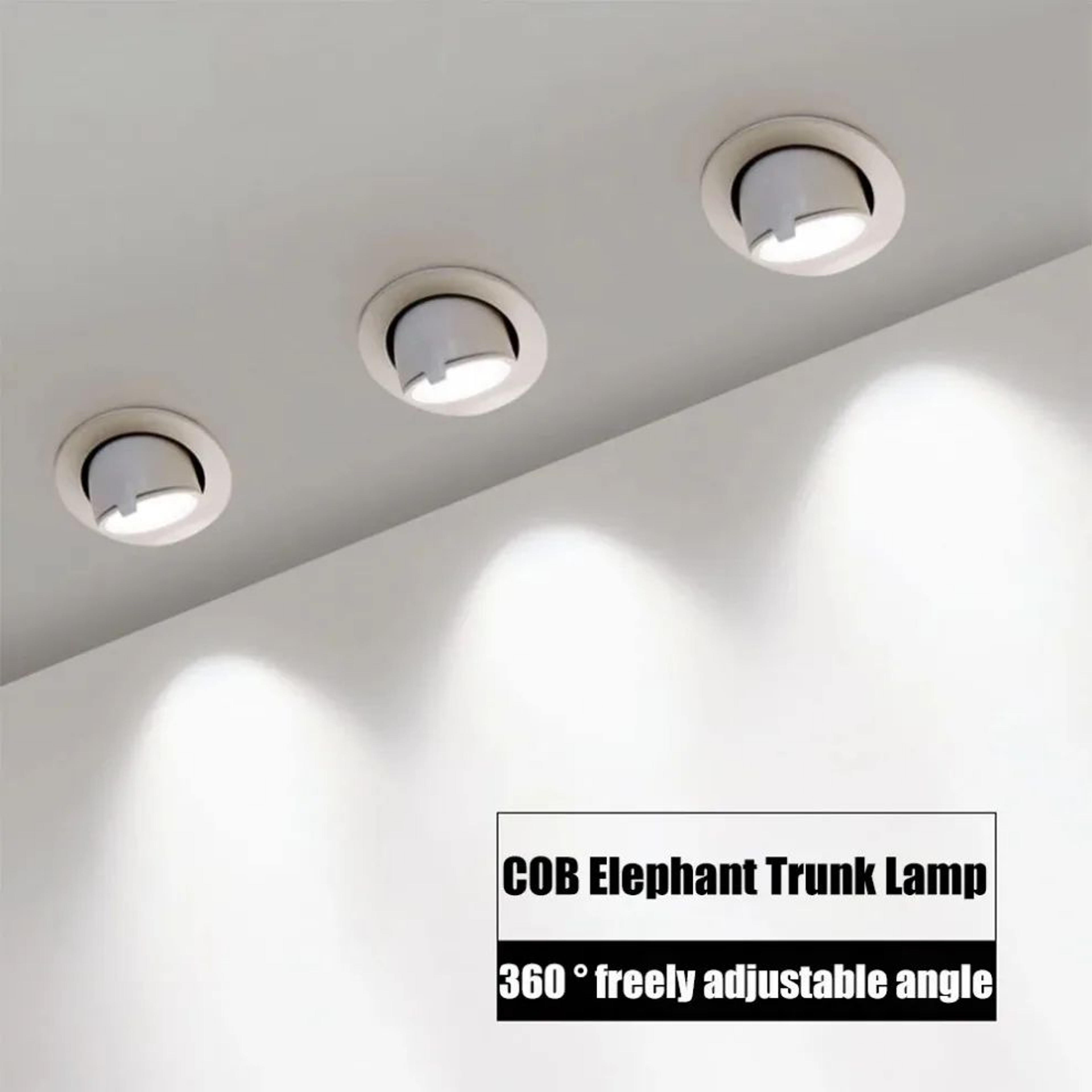 Recessed COB LED Downlight  360 Degree Adjustable Ceiling Spotlight With Driver For Living Room Off 1