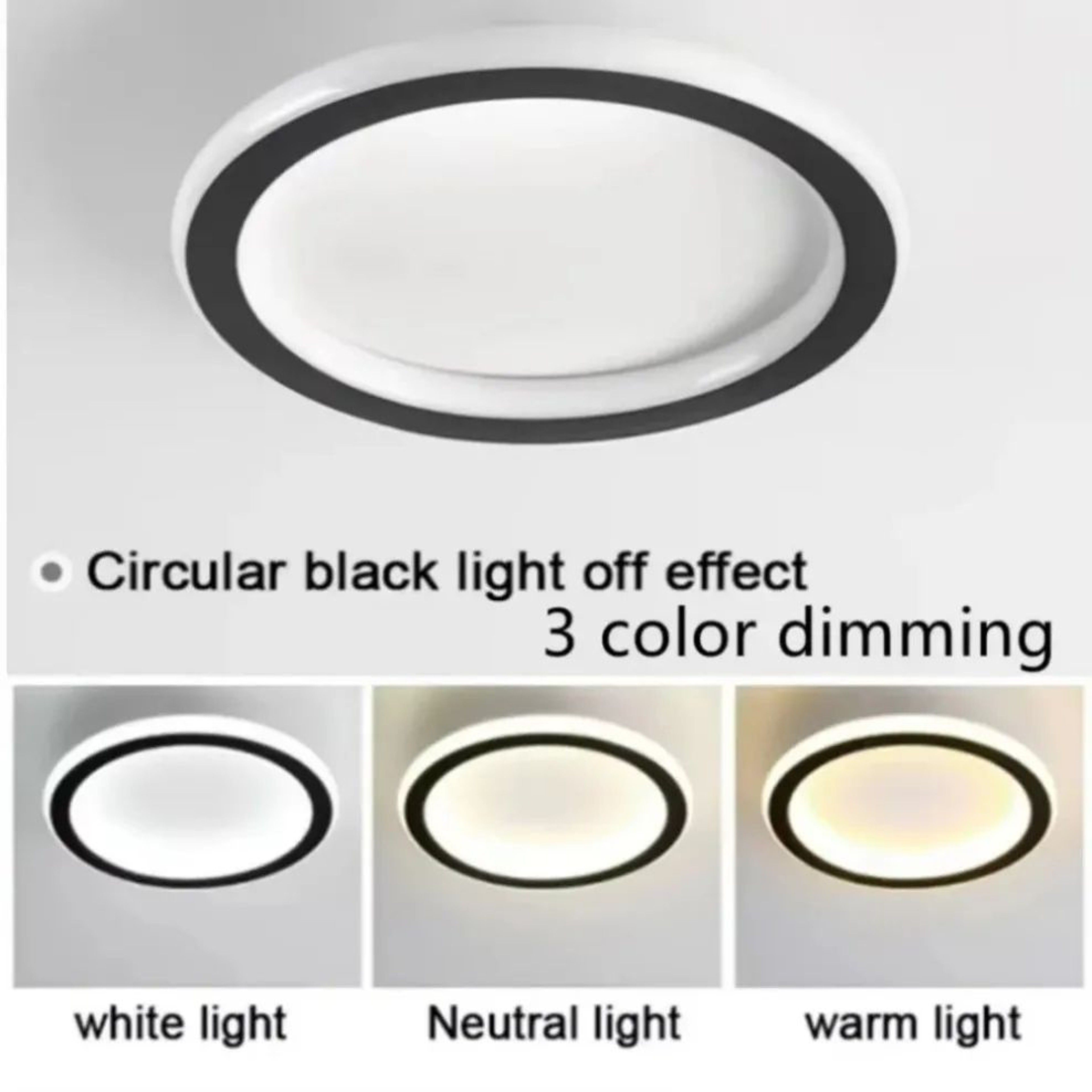 Modern LED Ceiling Light  25W Slim 3 Color Lamp In Black White Or Gold For Aisle Porch Balcony And  0