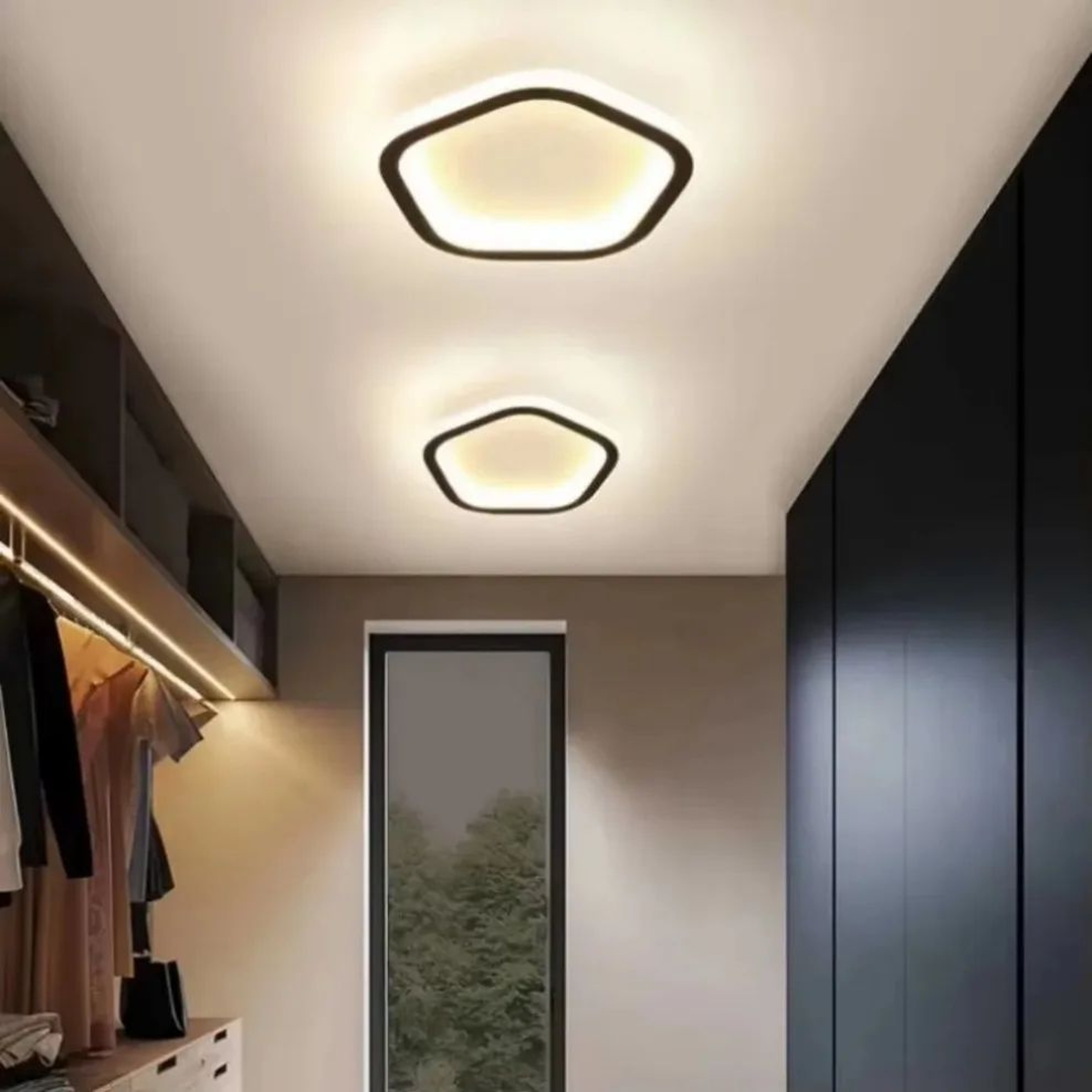Modern LED Ceiling Light  25W Slim 3 Color Lamp In Black White Or Gold For Aisle Porch Balcony And  4