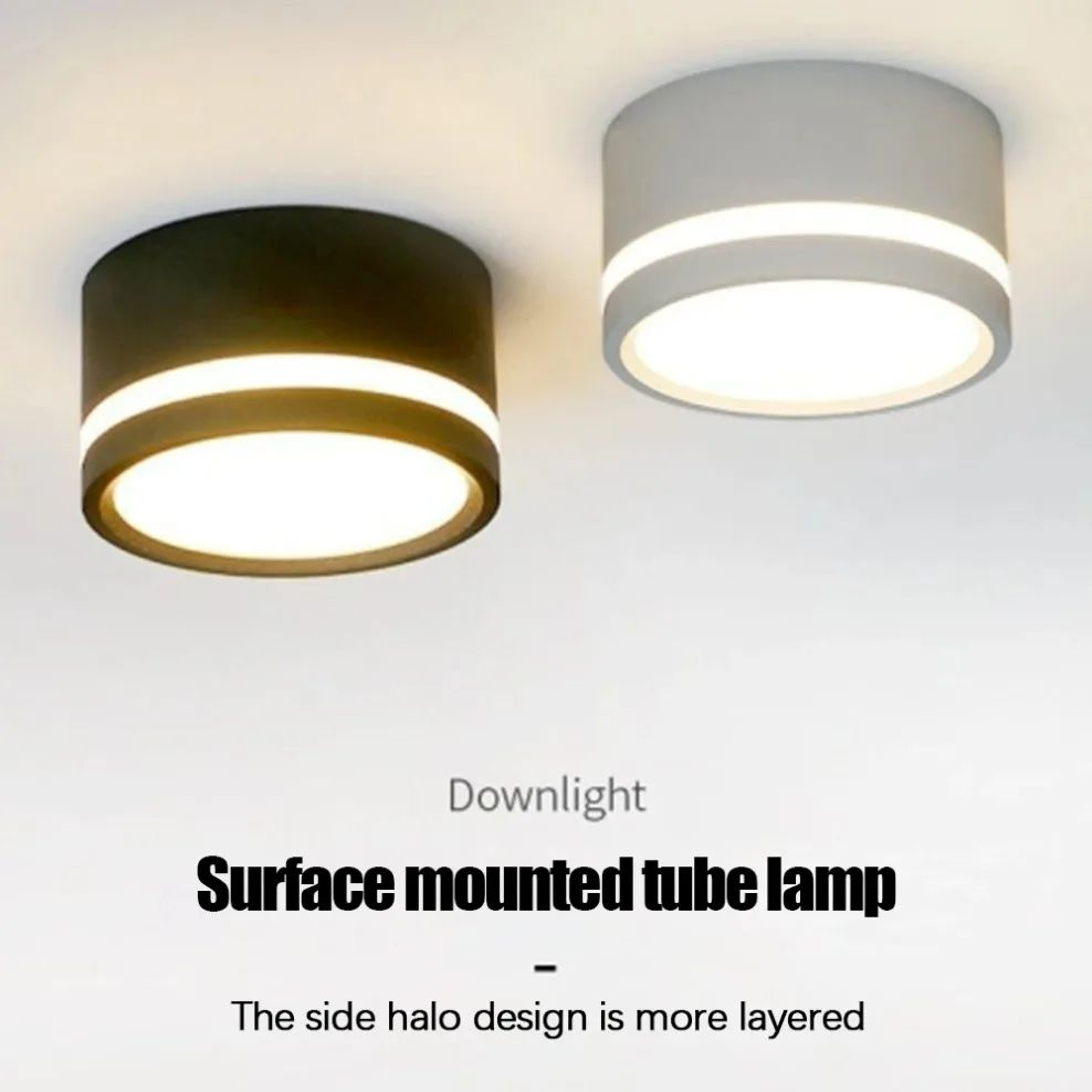 Nordic LED Downlight  Surface Mounted Aluminum Ceiling Spotlight In Black Or White For Living Room  0