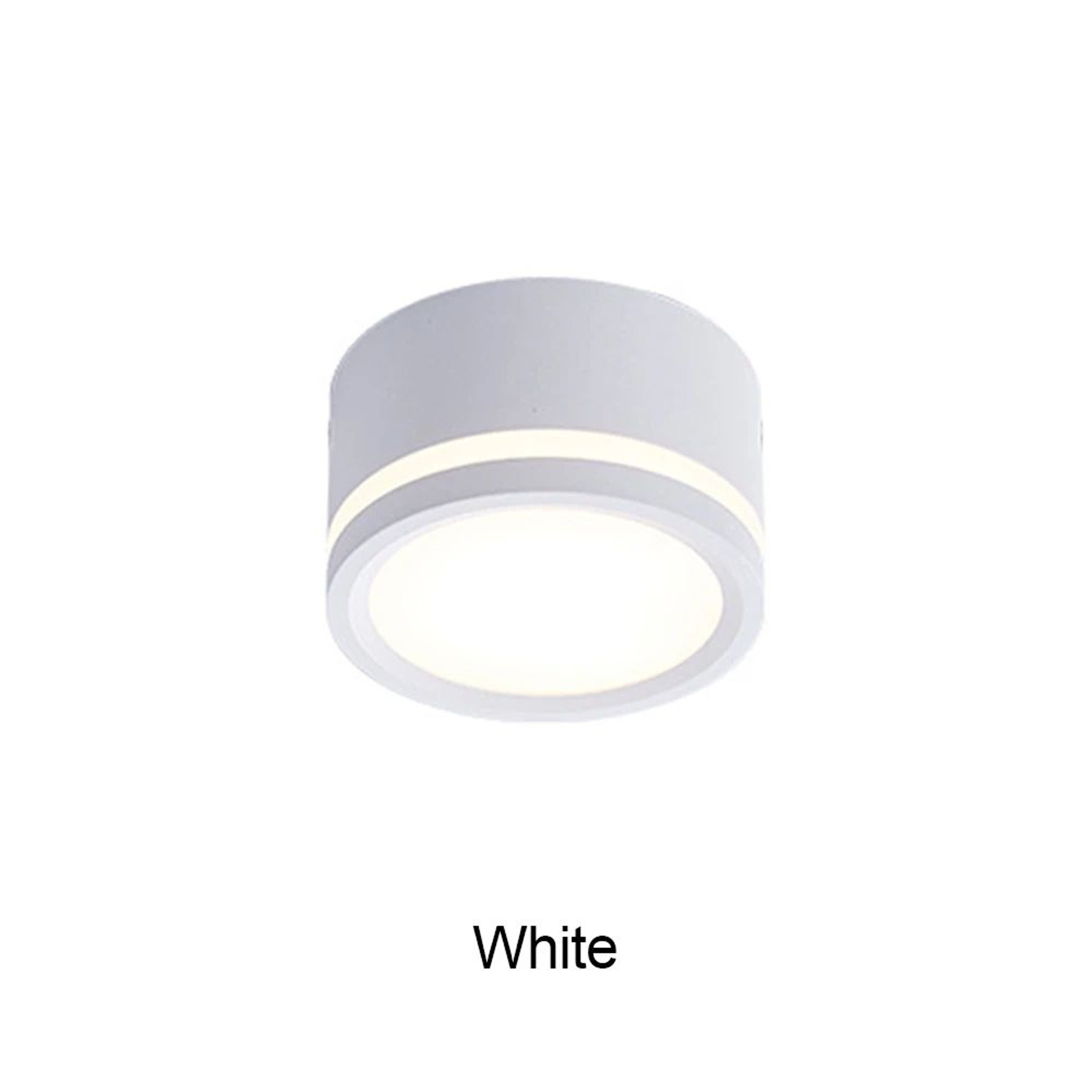 Nordic LED Downlight  Surface Mounted Aluminum Ceiling Spotlight In Black Or White For Living Room  7