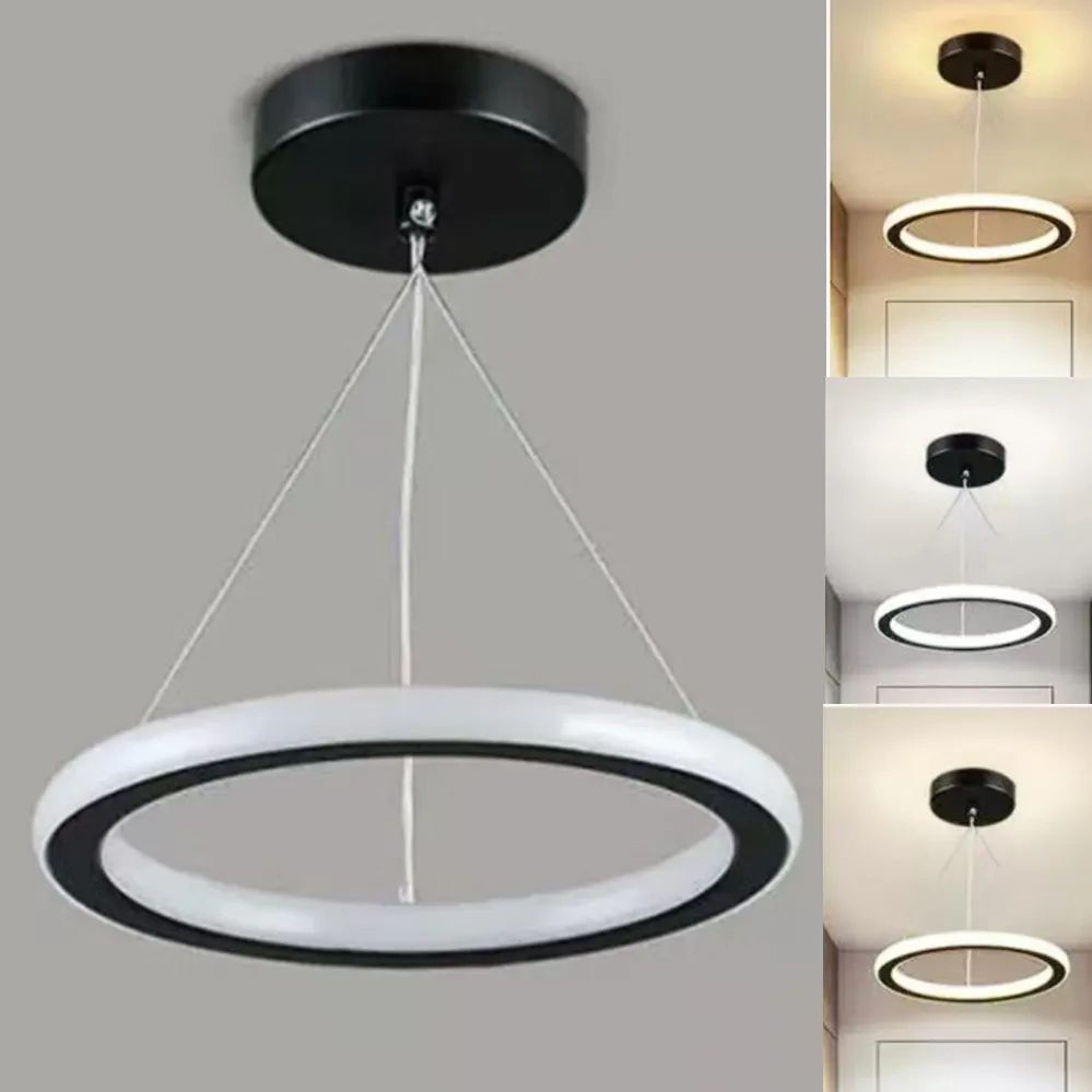 Modern Pendant Light  3 Color Hanging Lamp In Gold Or Black For Basement Corridor Aisle And Cloakro 0