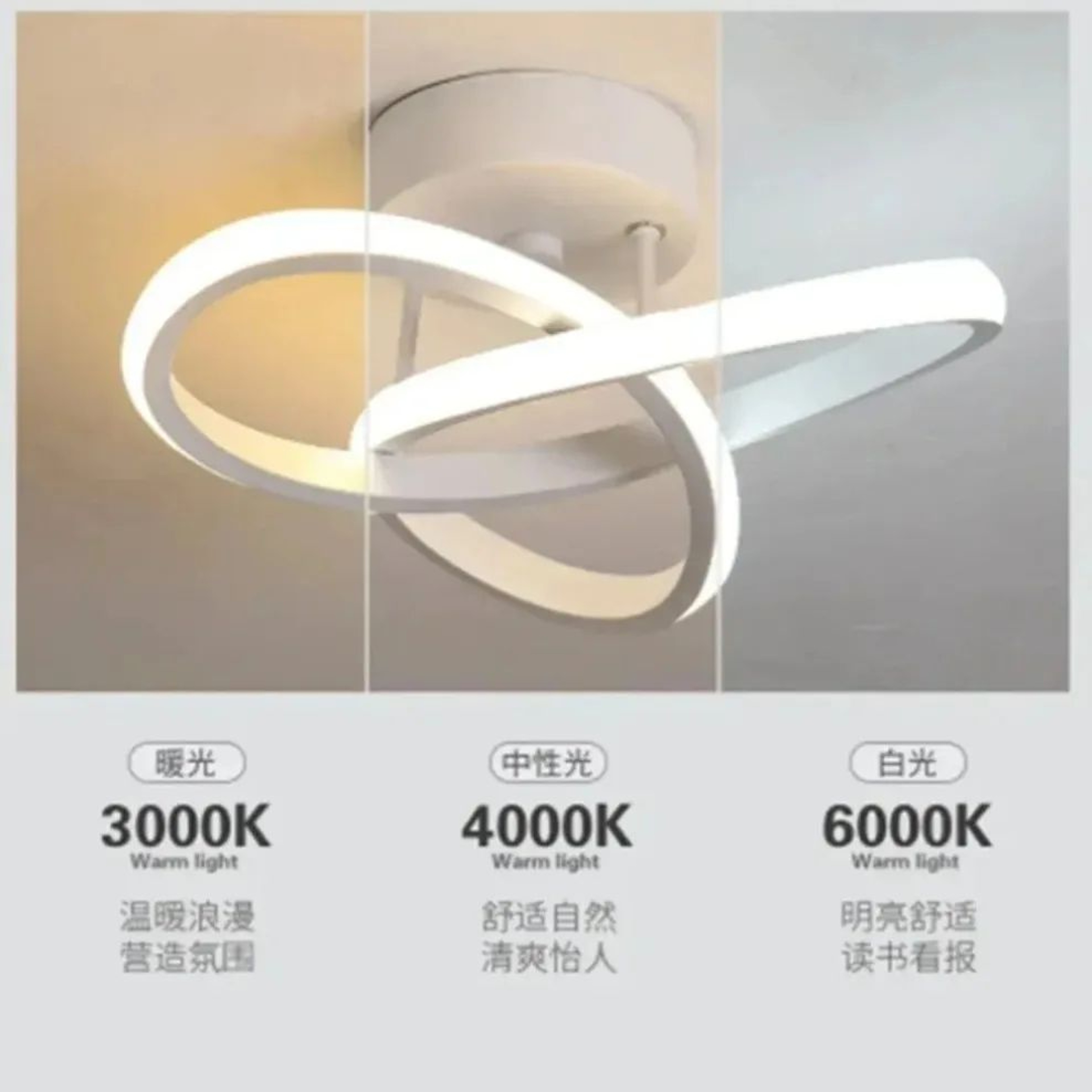 Modern LED Strip Ceiling Light  Minimalist 3 Color Lamp In Black White Or Gold For Living Room Aisl 1
