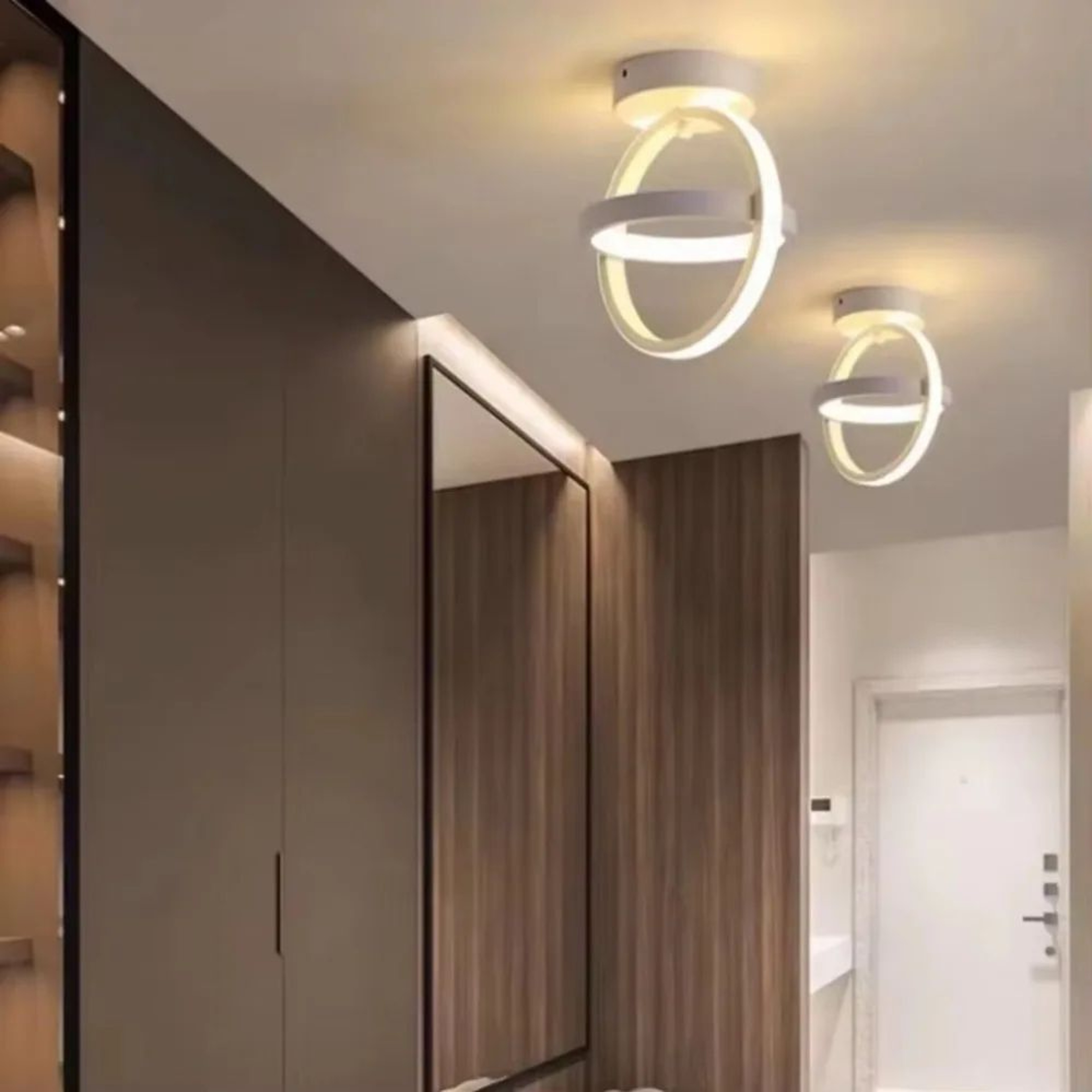 Modern Square LED Ceiling Light  25W 3 Color Lamp In Black Or White For Hallway Kitchen Bedroom  Co 5