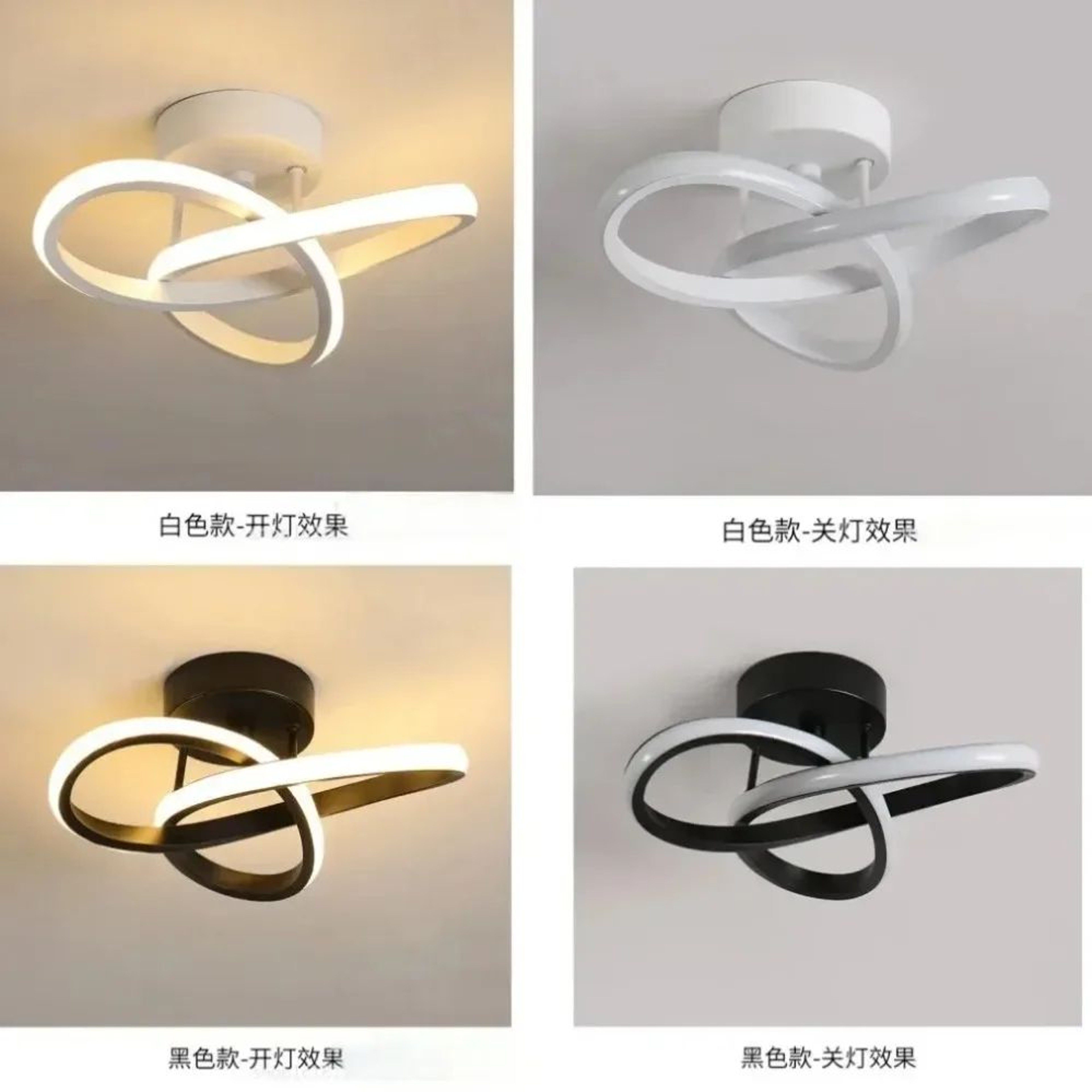 LED Ring Ceiling Light  3 Color Round Or Square Lamp In Black White Or Gold For Hallway Bedroom  Li 4