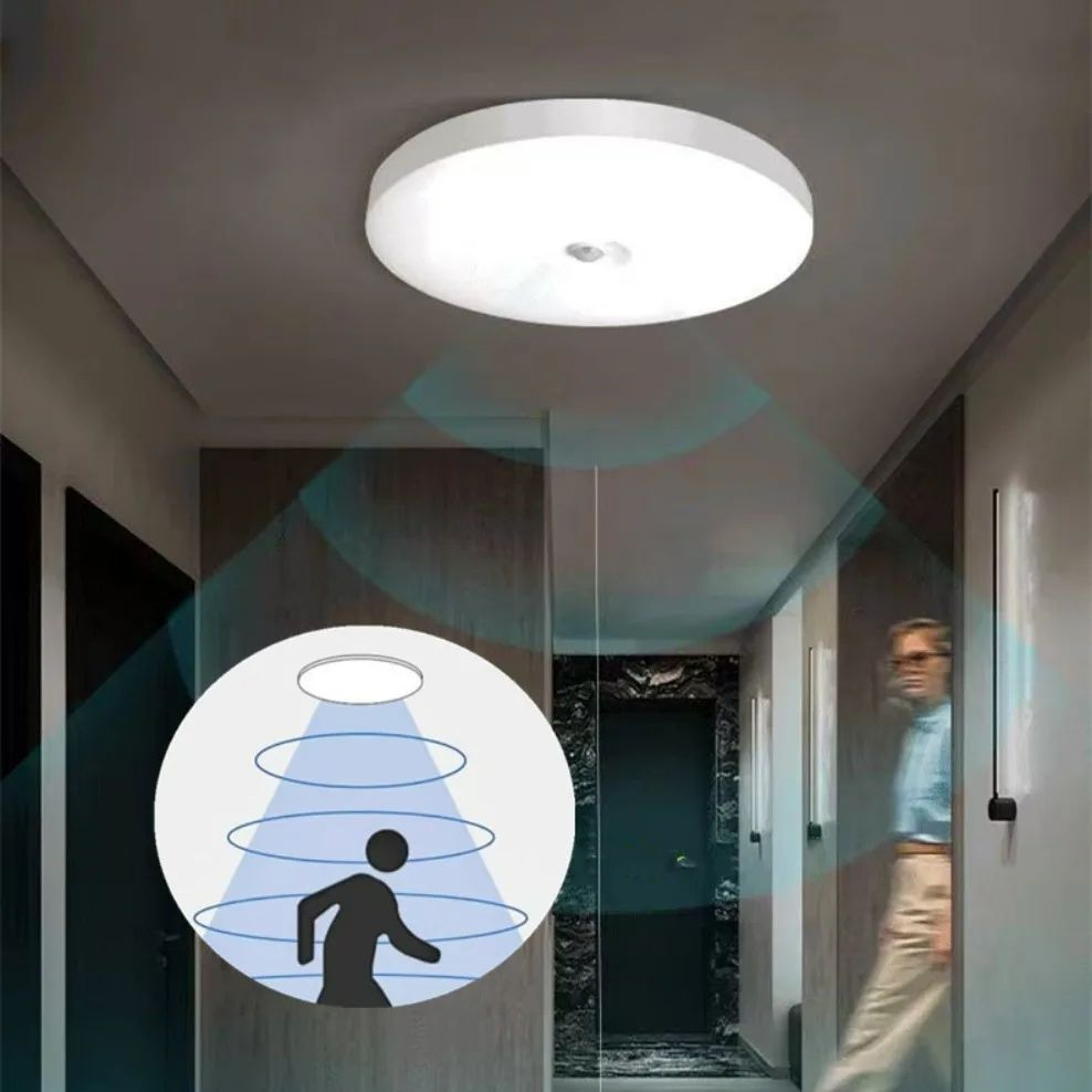 Motion Sensor LED Ceiling Light  Infrared Automatic Night Lamp For Porch Corridor Staircase  Balcon 0