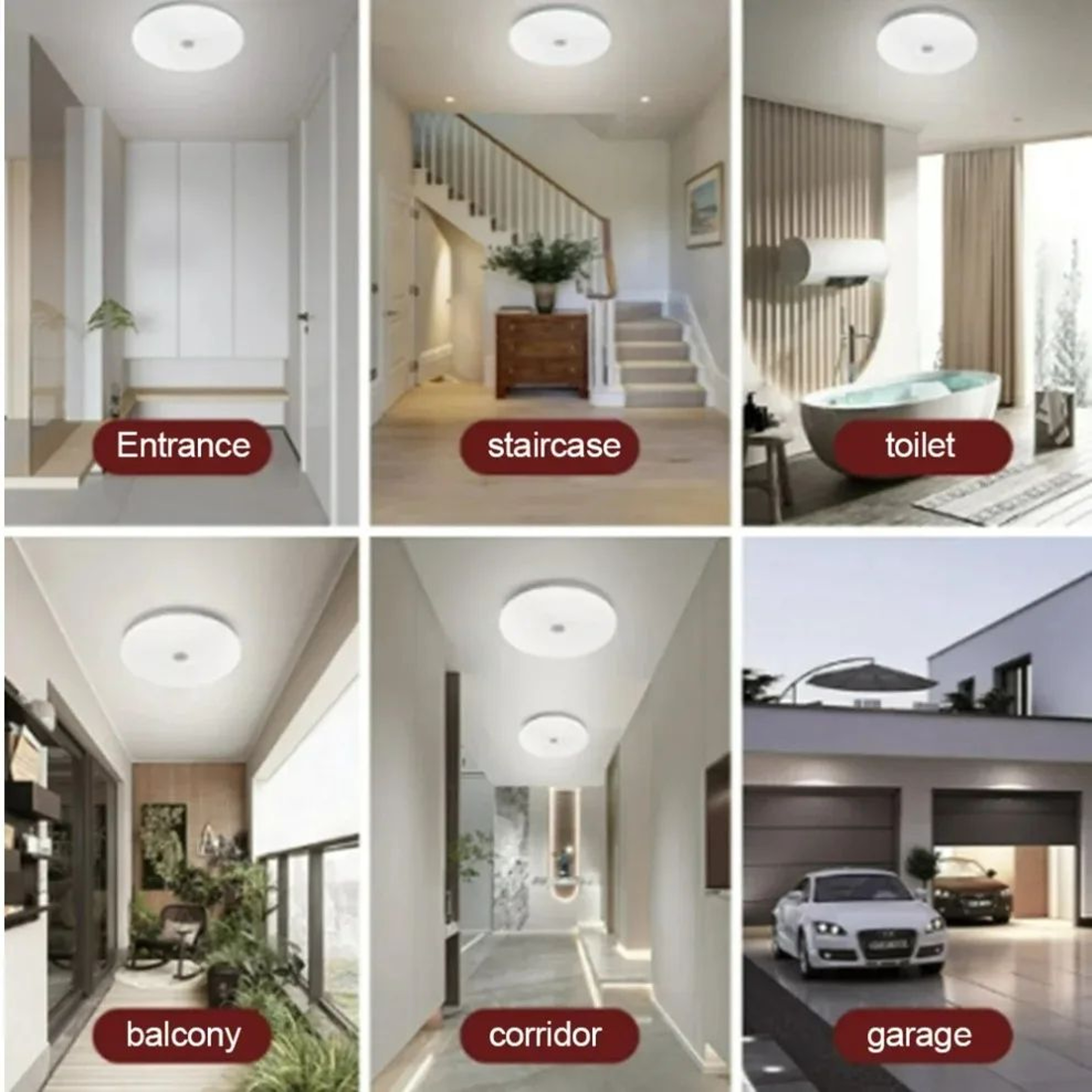 Motion Sensor LED Ceiling Light  Infrared Automatic Night Lamp For Porch Corridor Staircase  Balcon 5