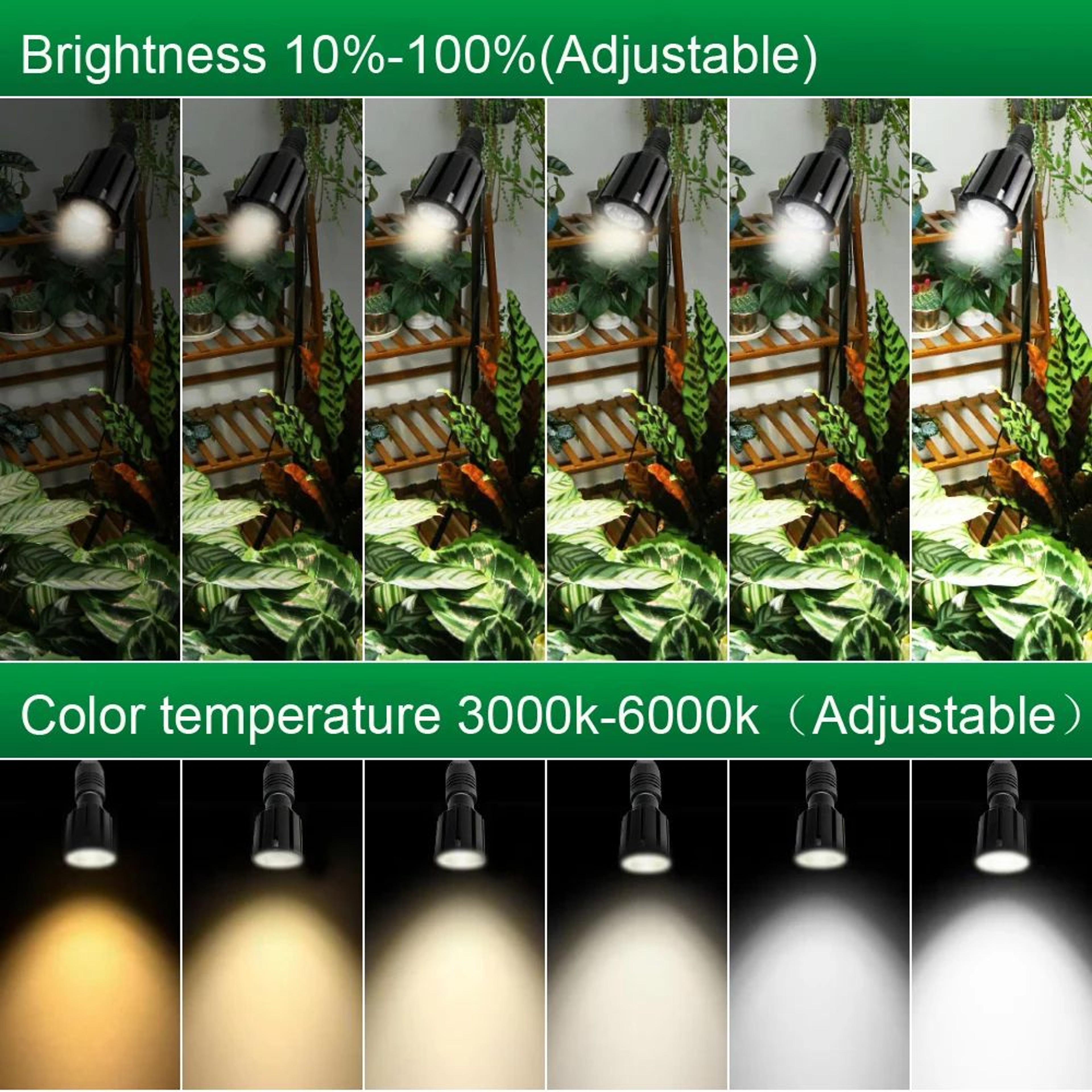 Full Spectrum LED Grow Light  Dimmable Indoor Plant Light With Adjustable Tripod Stand Remote Contr 1