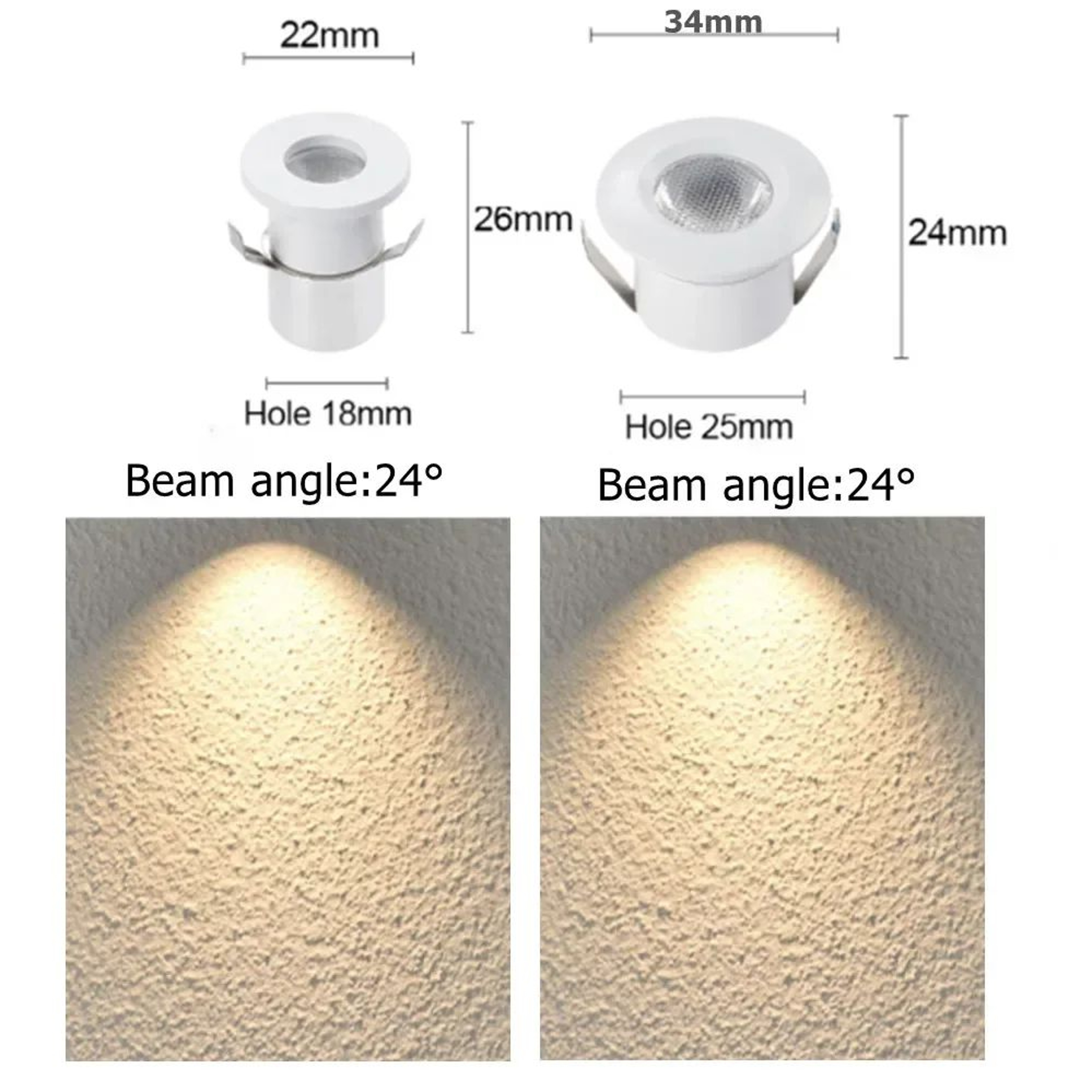 Mini COB Downlight  3 W Aluminum Cabinet Spotlight In Black White Or Silver With 071 Or 098 In Cuto 6