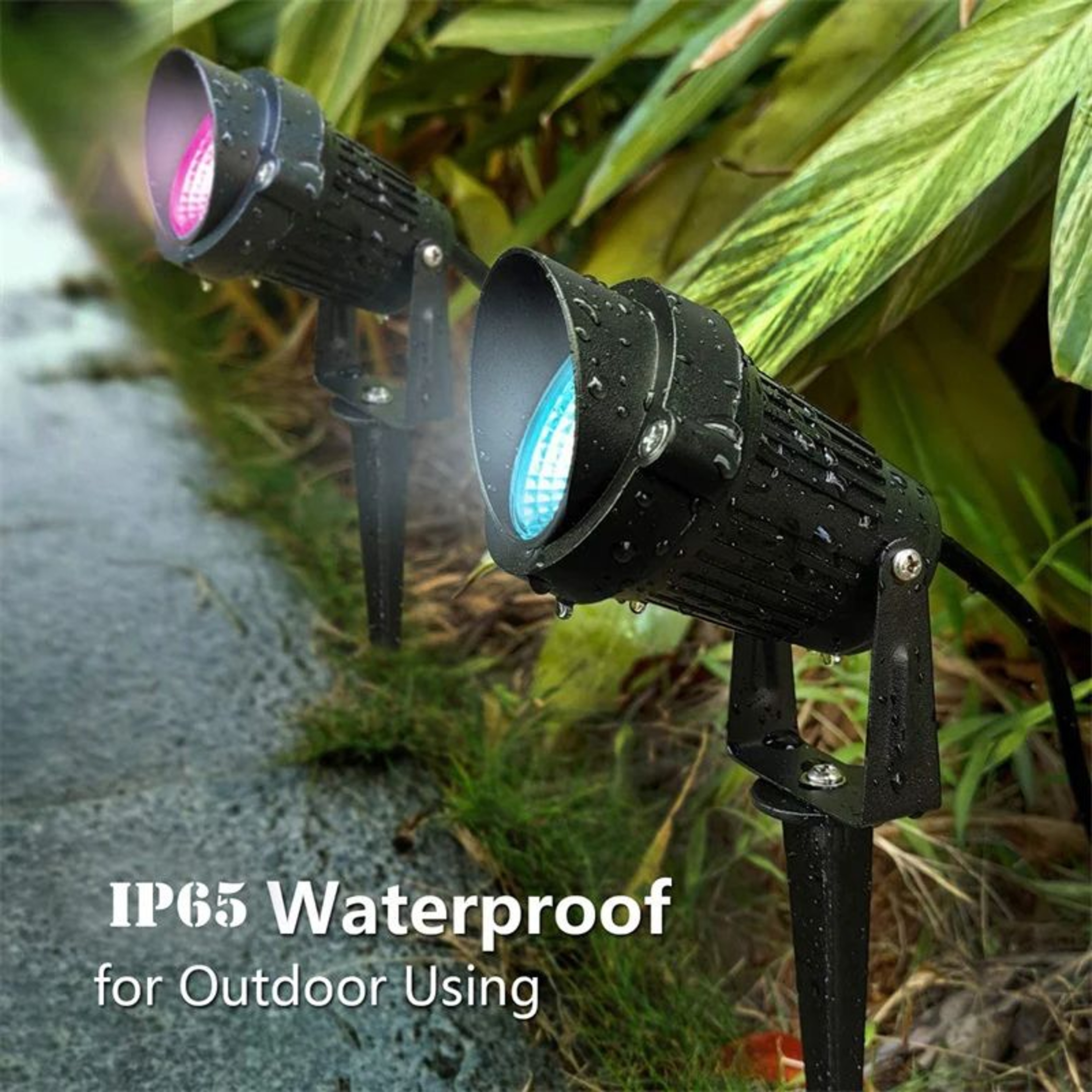 RGBW Landscape Light  Color Changing LED Outdoor Spotlight With RF Remote And IP65 Protection For L 0