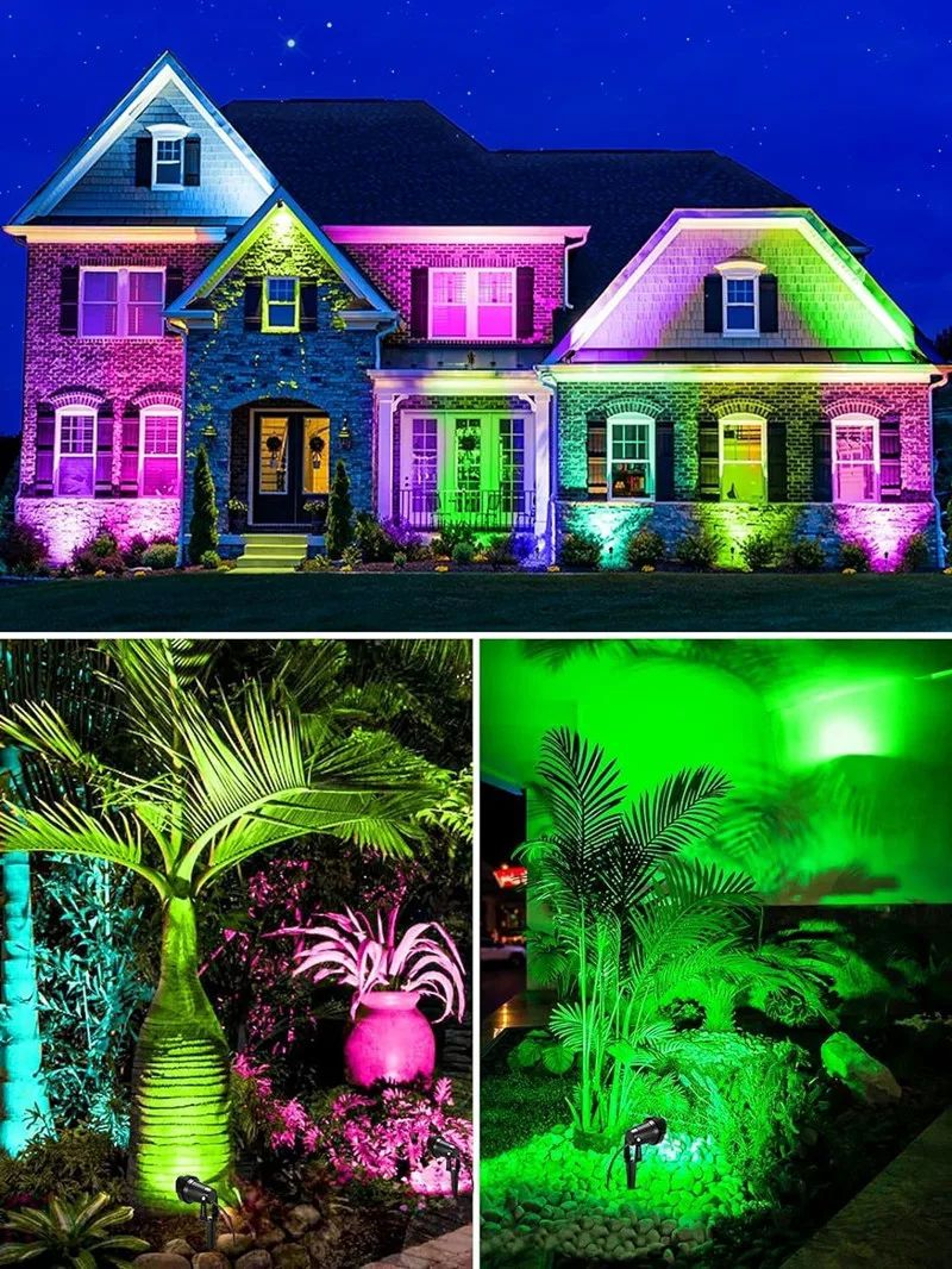 RGBW Landscape Light  Color Changing LED Outdoor Spotlight With RF Remote And IP65 Protection For L 4