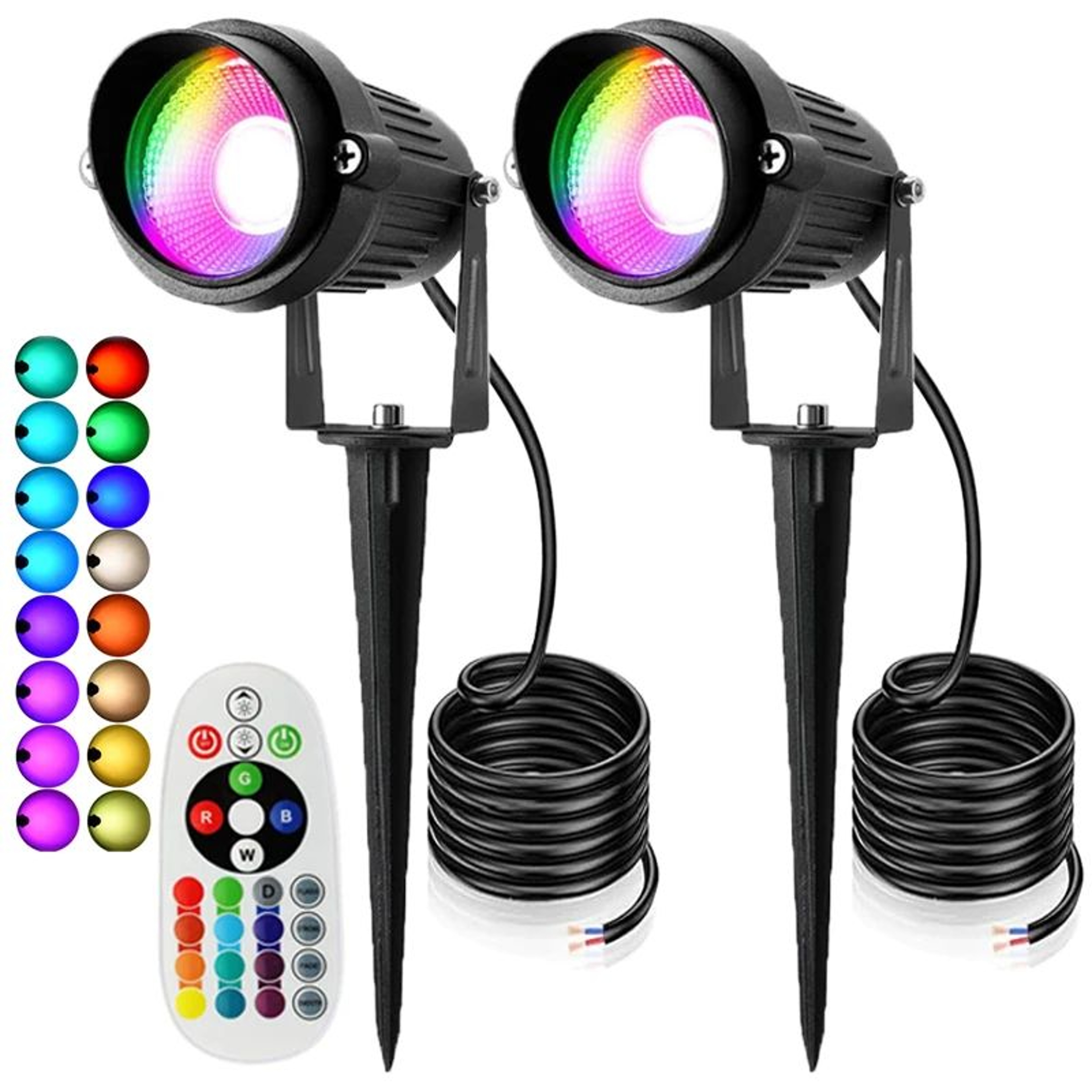 RGBW Landscape Light  Color Changing LED Outdoor Spotlight With RF Remote And IP65 Protection For L 10