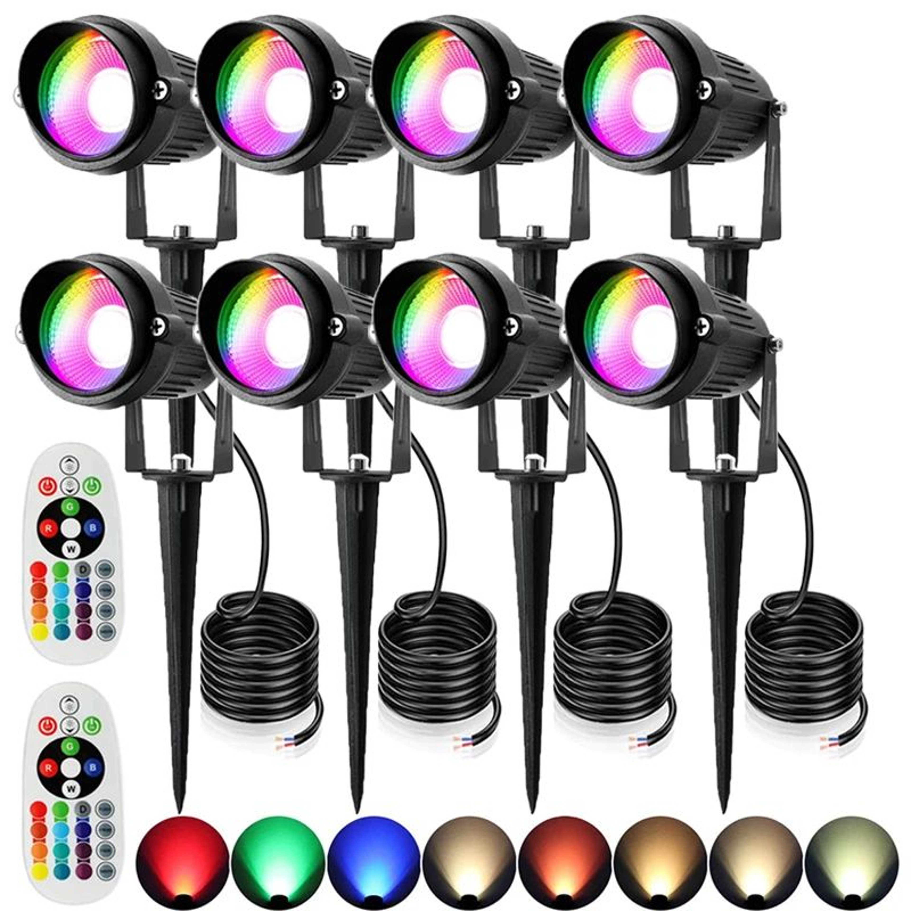 RGBW Landscape Light  Color Changing LED Outdoor Spotlight With RF Remote And IP65 Protection For L 12