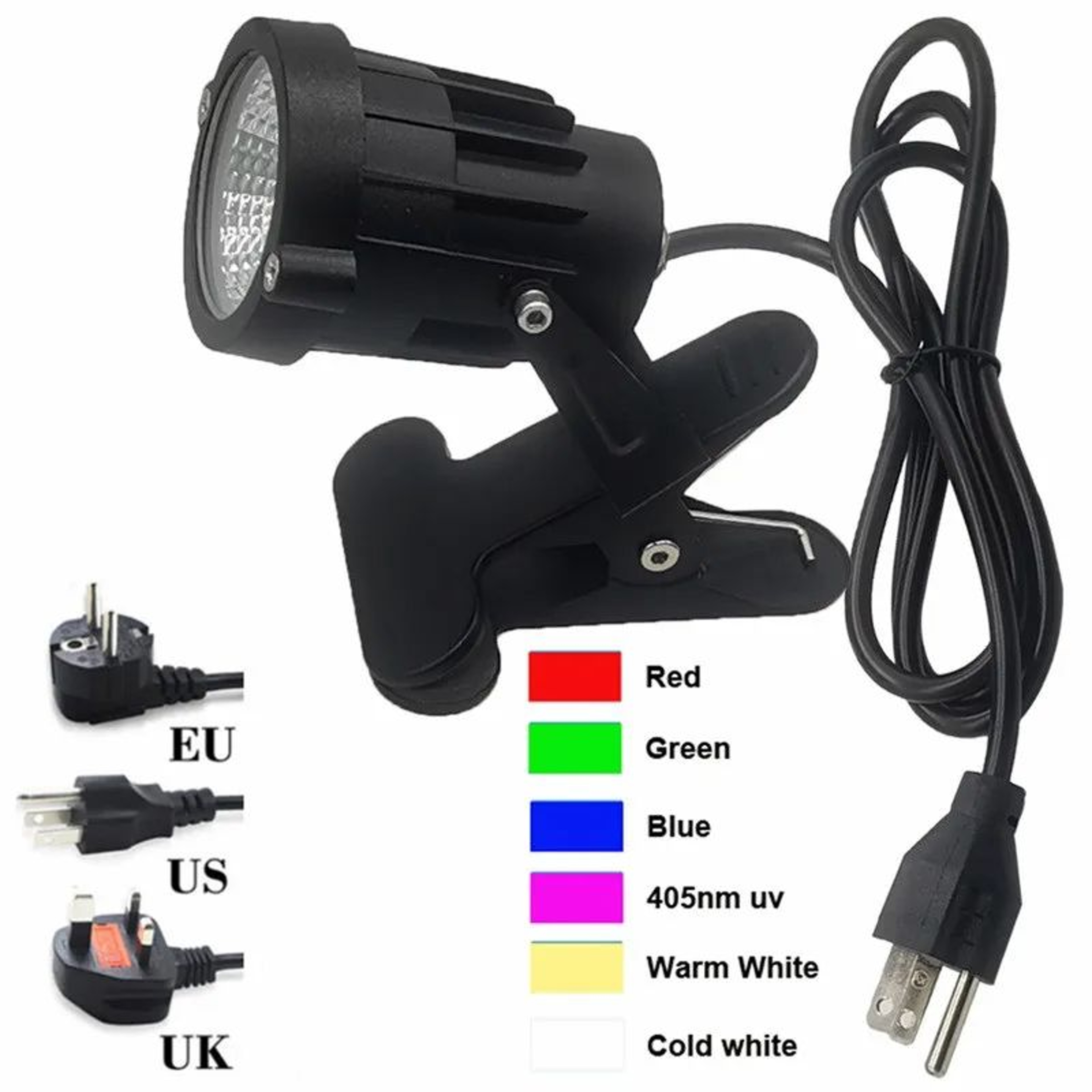 LED Clamp Spotlight  12W COB Clip On Accent Light With Plug For Desk Plant Decor Trade Show Worksho 0