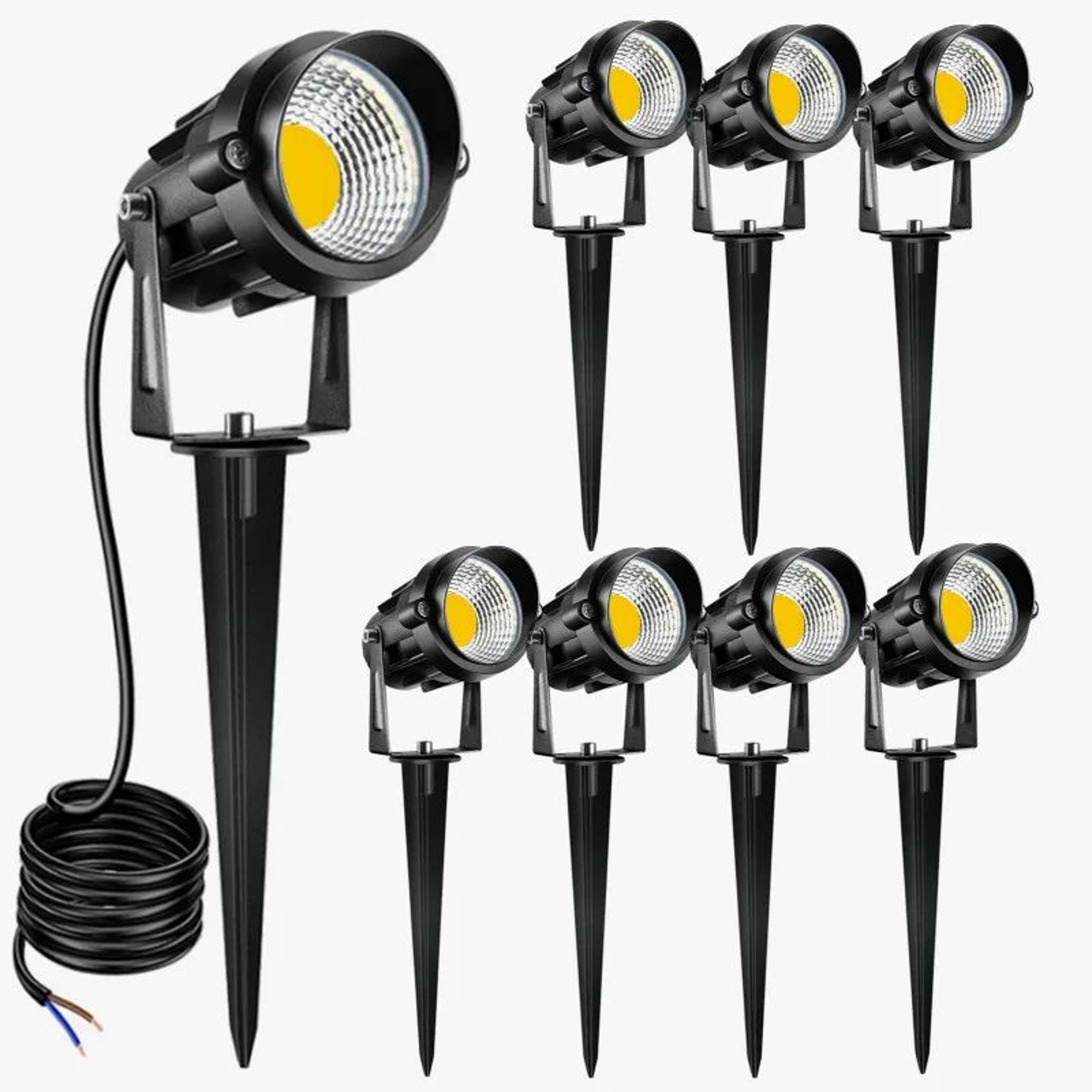 LED Landscape Light  Warm White IP65 Waterproof Outdoor Spotlight With Spike For Yard Garden Lawn A
