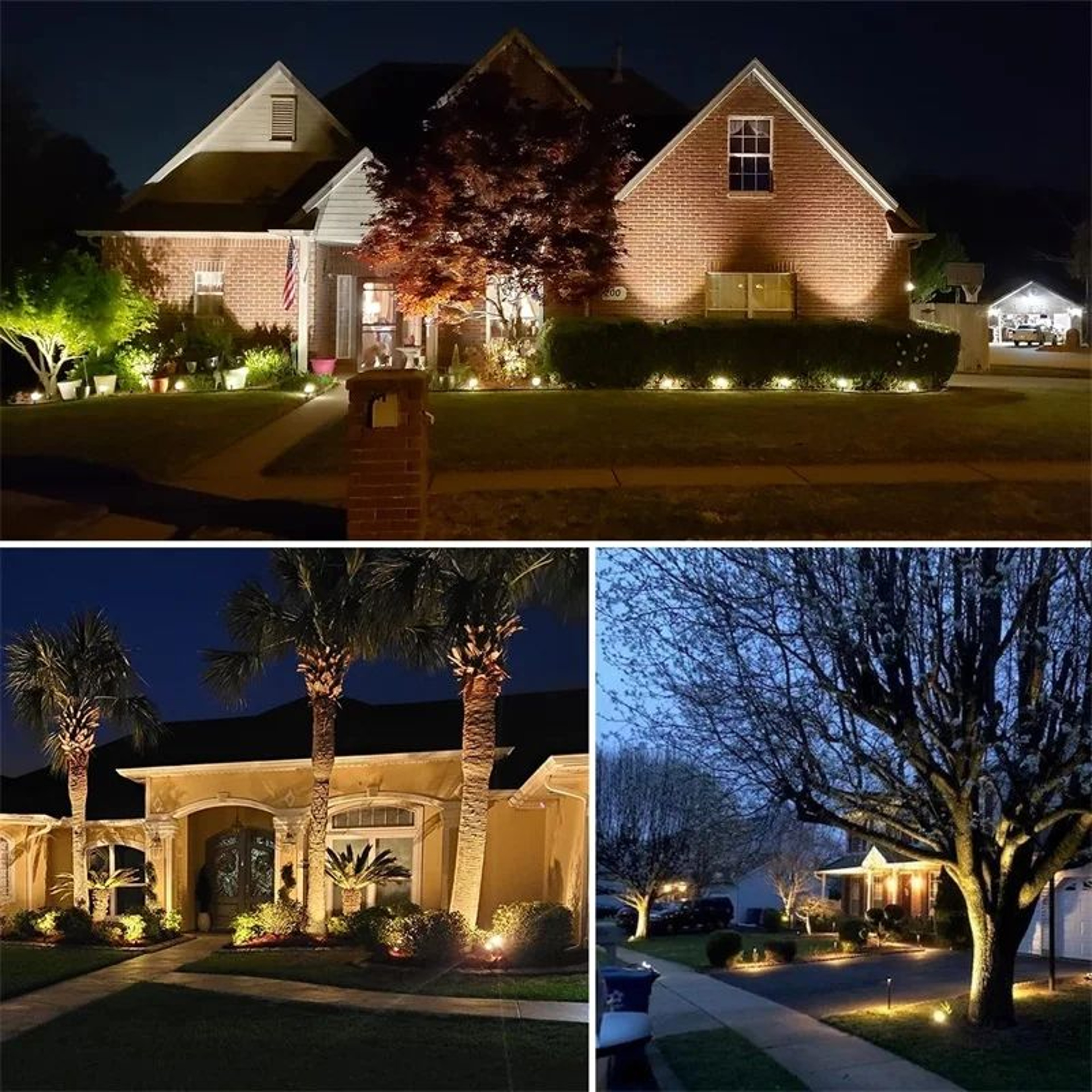 LED Landscape Light  Warm White IP65 Waterproof Outdoor Spotlight With Spike For Yard Garden Lawn A