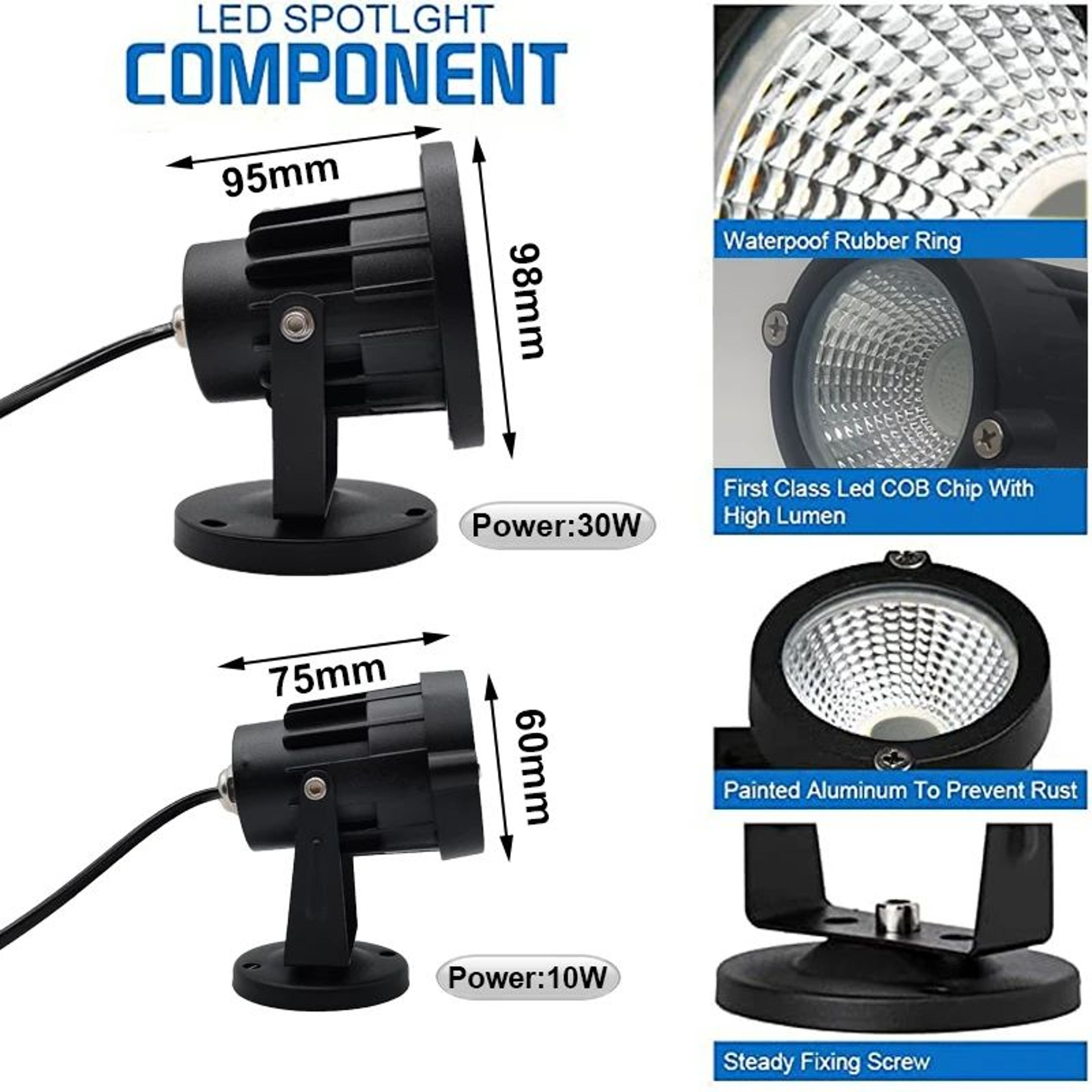 405nm UV LED Curing Lamp  10 W Or 30W Portable Resin Post Cure Light For SLA DLP 3D Prints With Swi 5