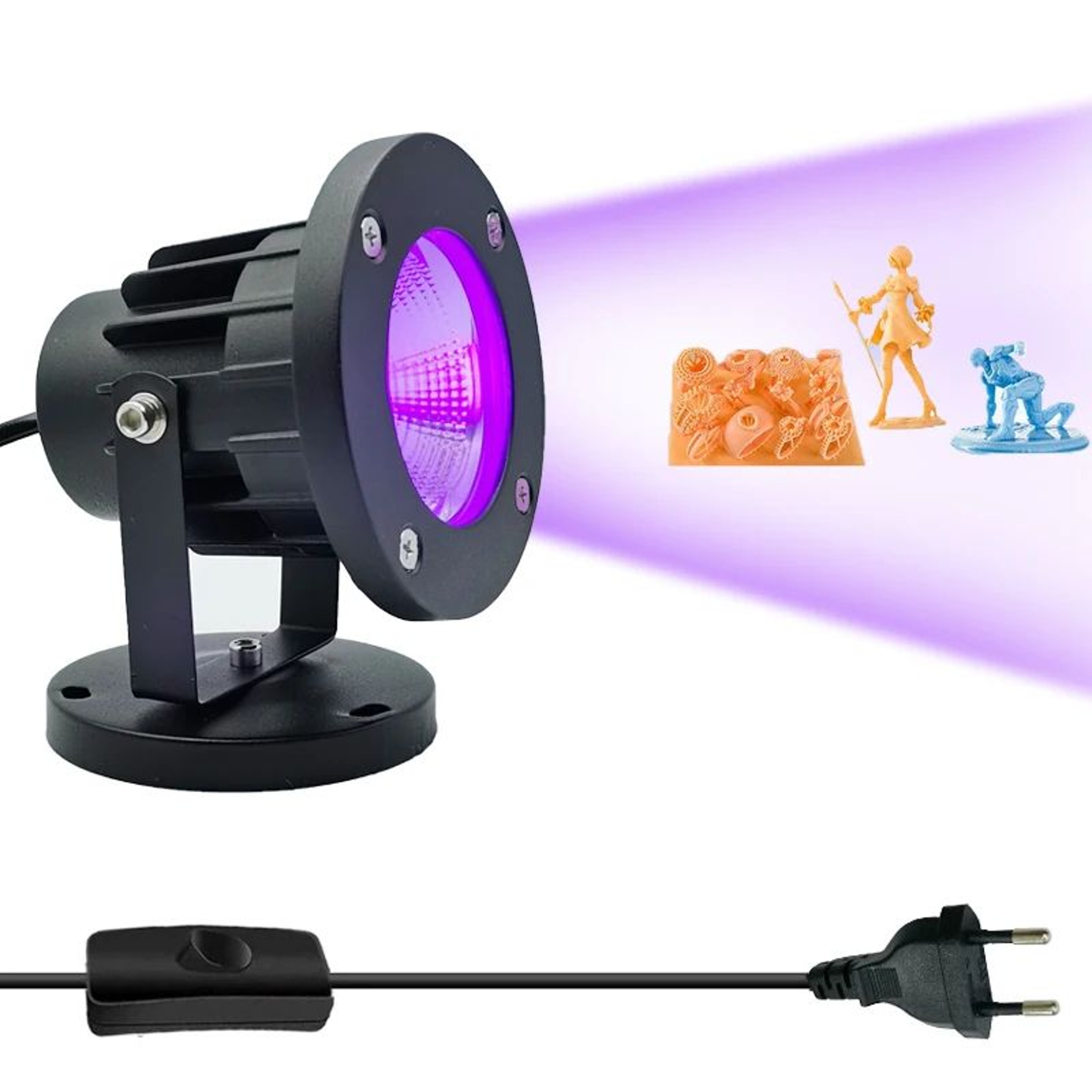 405nm UV LED Curing Lamp  10 W Or 30W Portable Resin Post Cure Light For SLA DLP 3D Prints With Swi 0