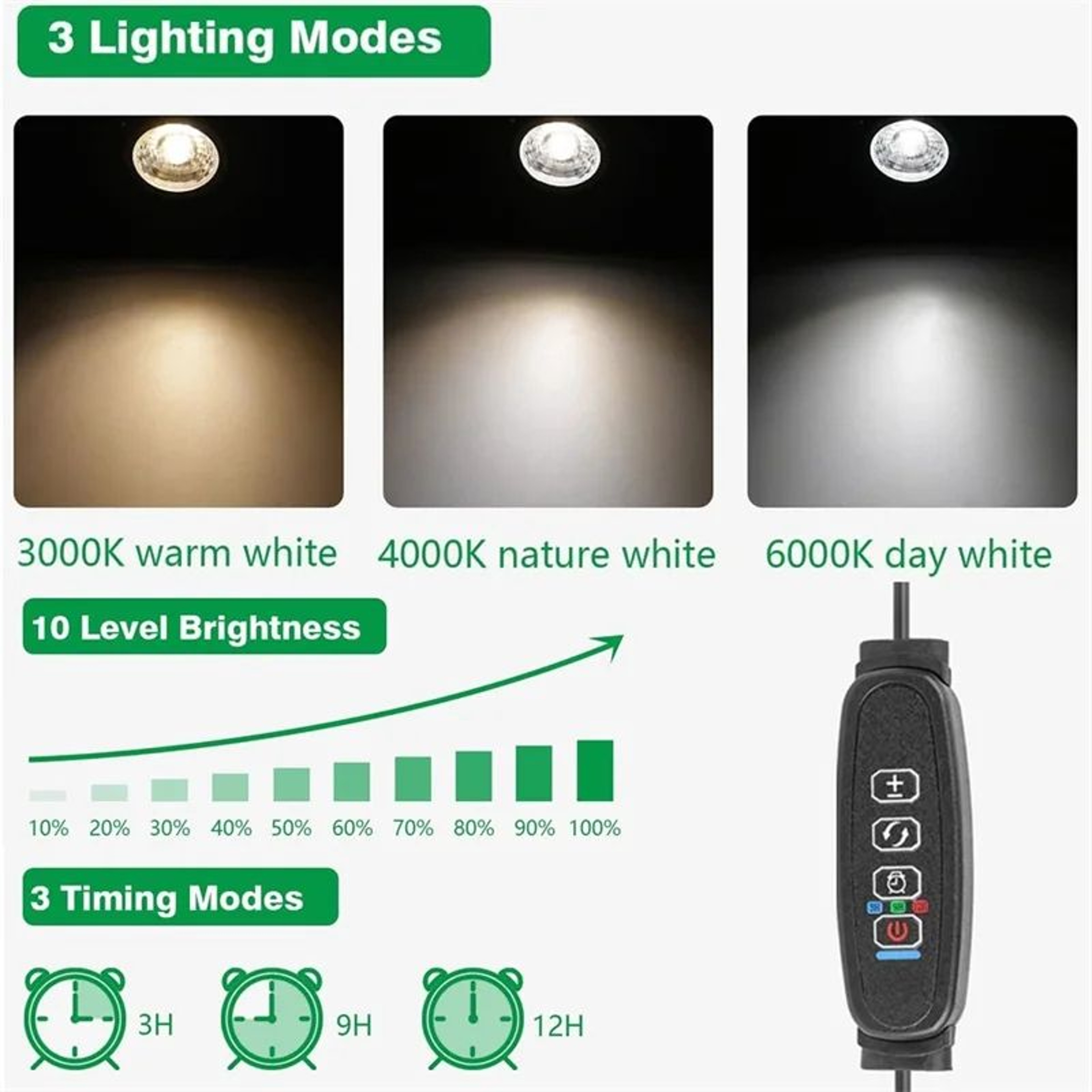 Indoor LED Accent Spotlight  Dimmable Uplight With Timer 3 Color Modes And 270 Degree Head For Plan 6