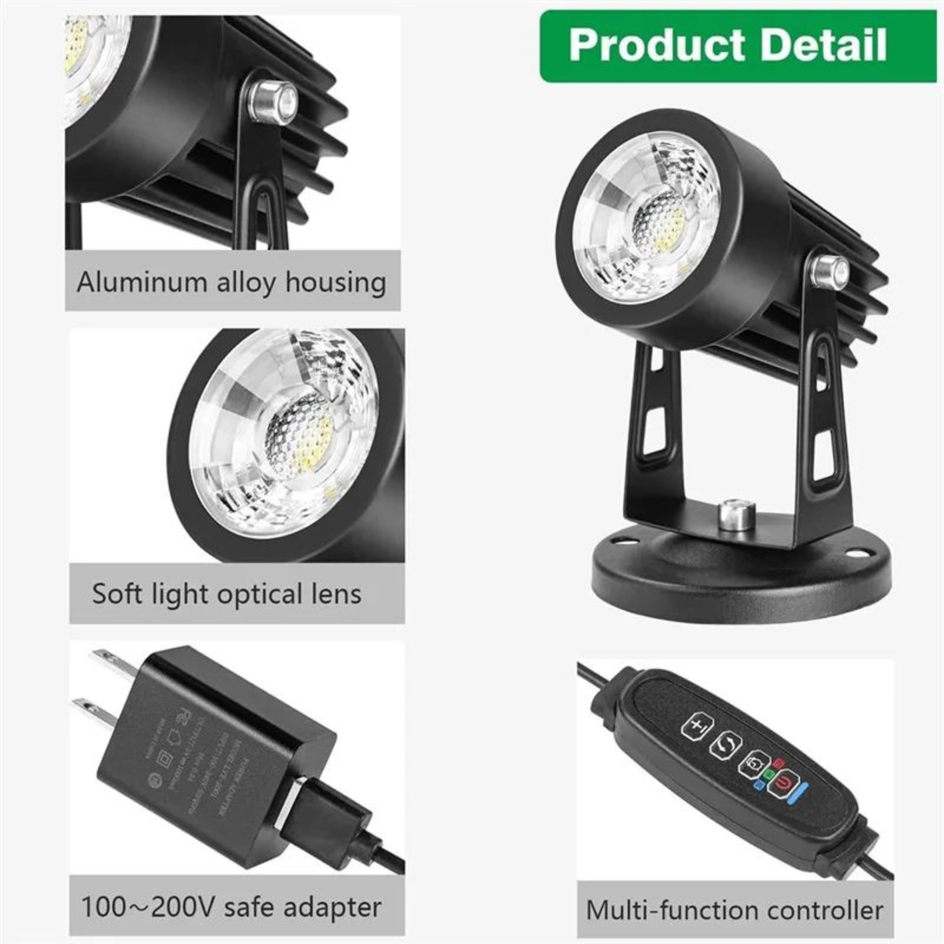 Indoor LED Accent Spotlight  Dimmable Uplight With Timer 3 Color Modes And 270 Degree Head For Plan 10