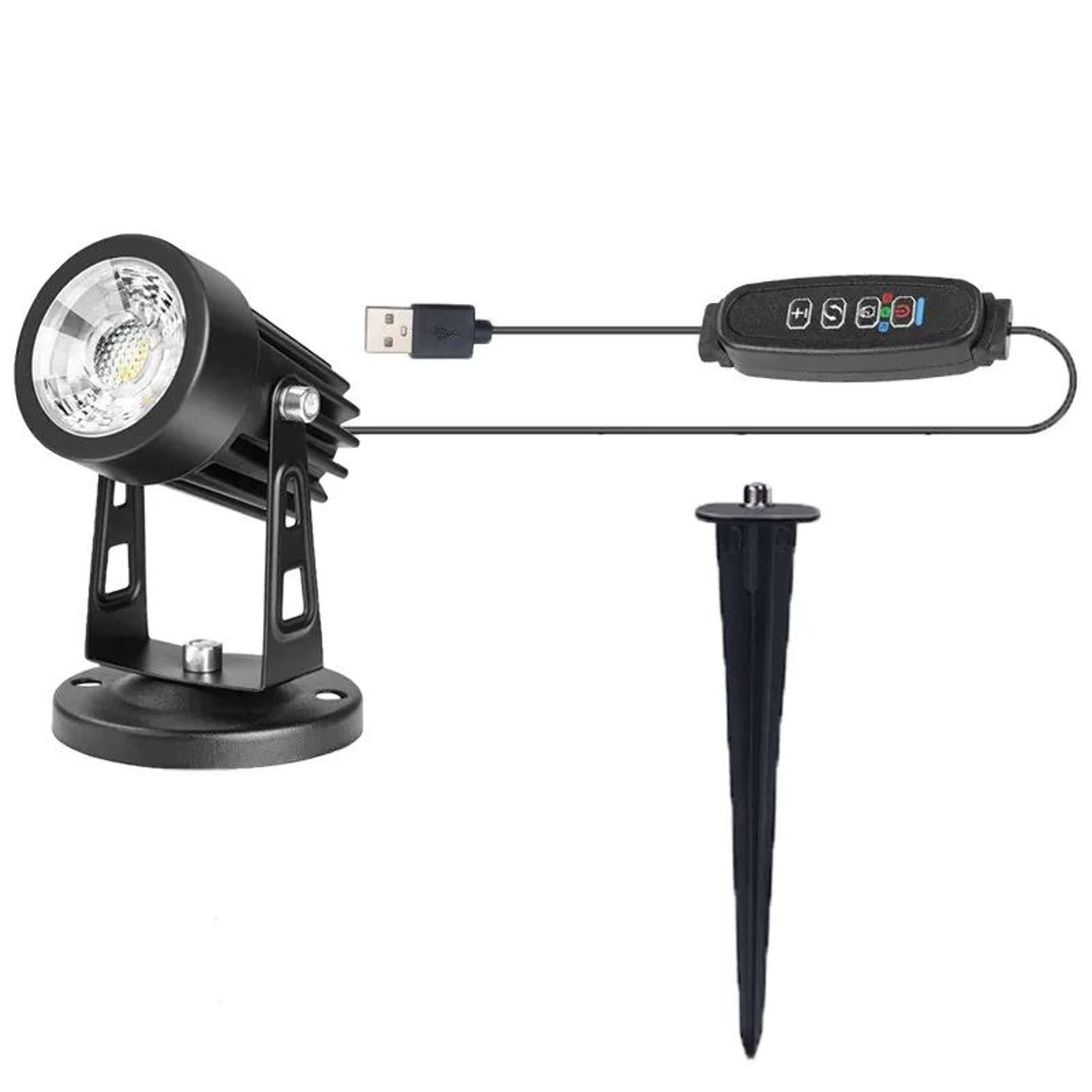 Indoor LED Accent Spotlight  Dimmable Uplight With Timer 3 Color Modes And 270 Degree Head For Plan 11
