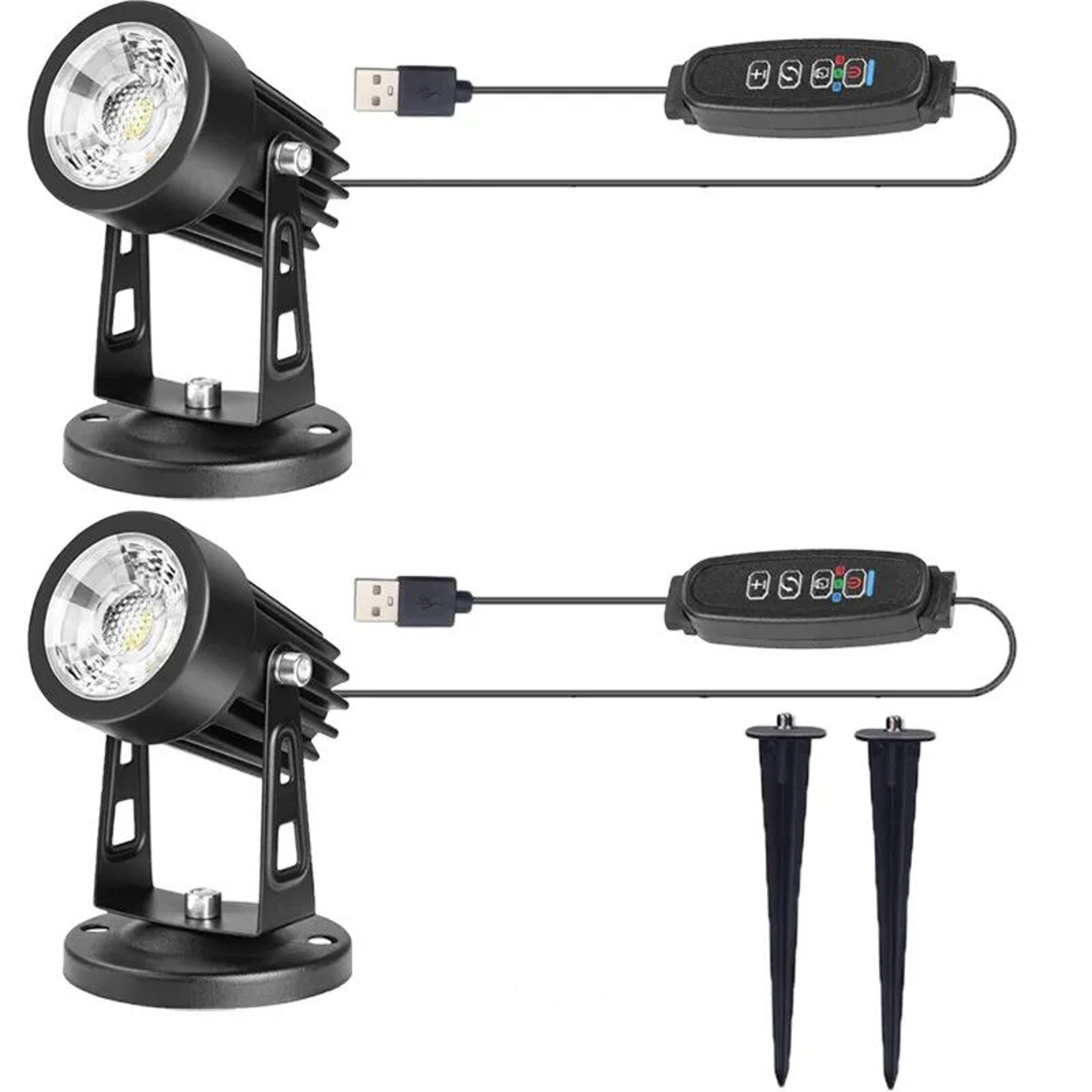 Indoor LED Accent Spotlight  Dimmable Uplight With Timer 3 Color Modes And 270 Degree Head For Plan 12