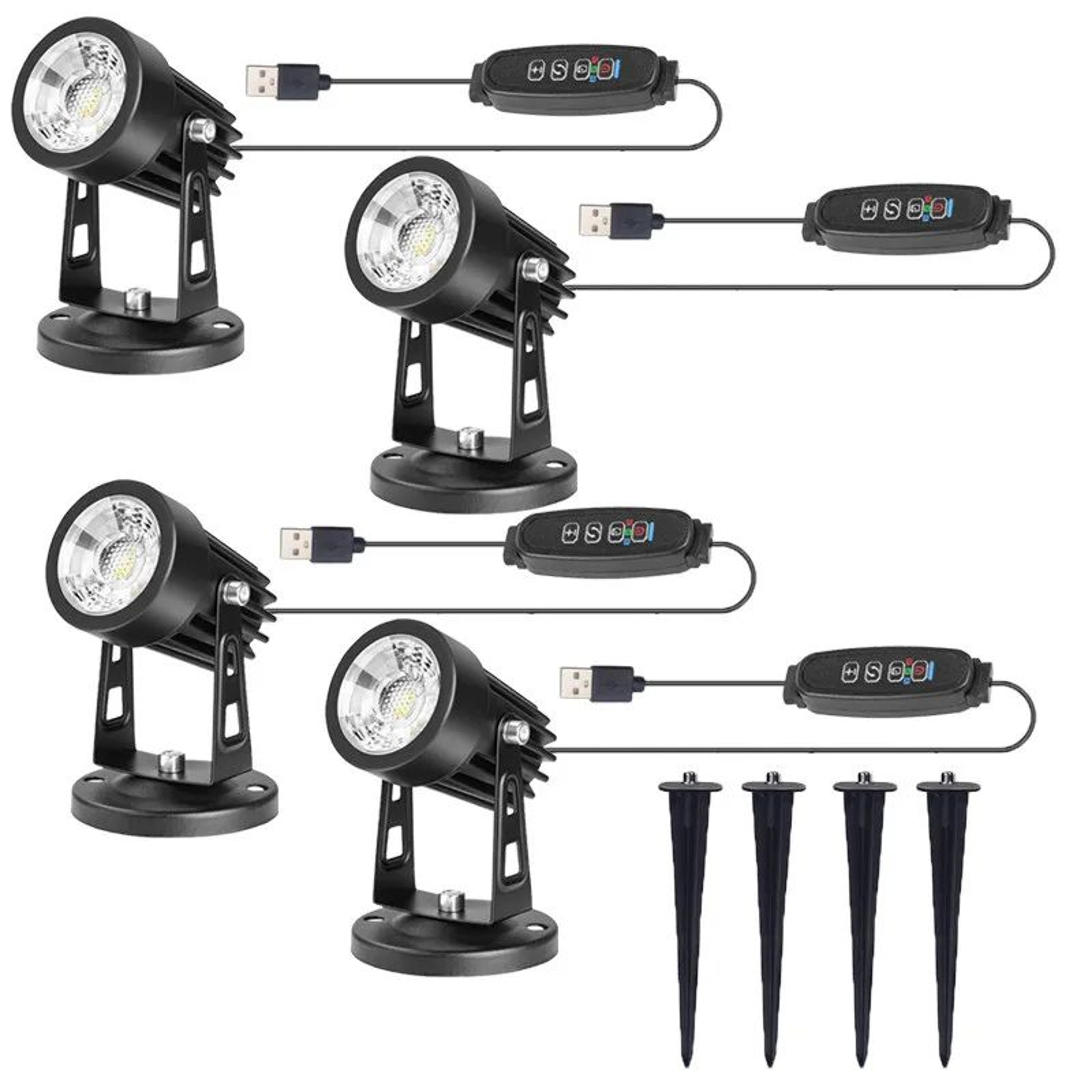 Indoor LED Accent Spotlight  Dimmable Uplight With Timer 3 Color Modes And 270 Degree Head For Plan 13