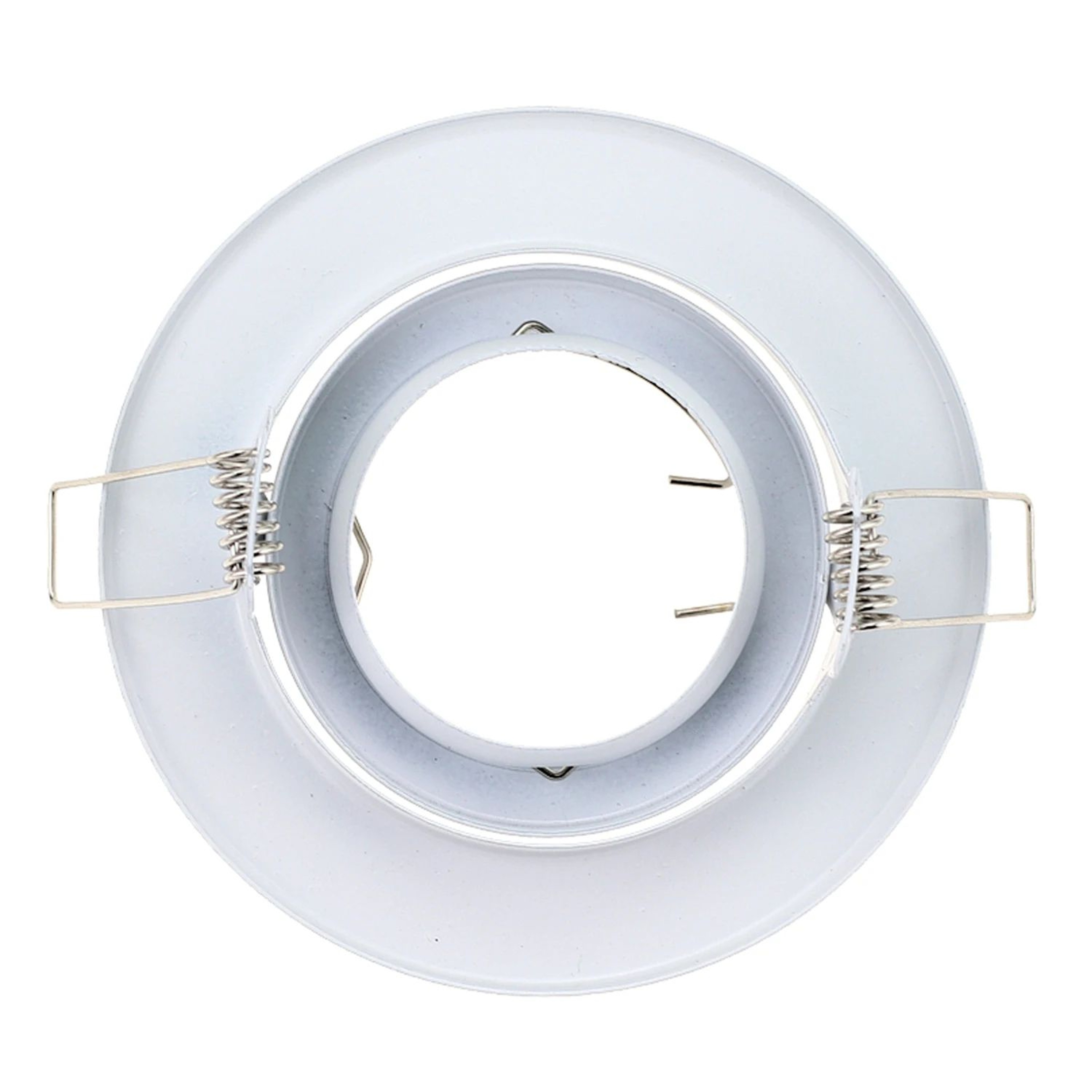 White Metal Recessed Downlight Trim  Round Ceiling Spotlight Fitting For GU10 MR16 GU53 With 315 In 4