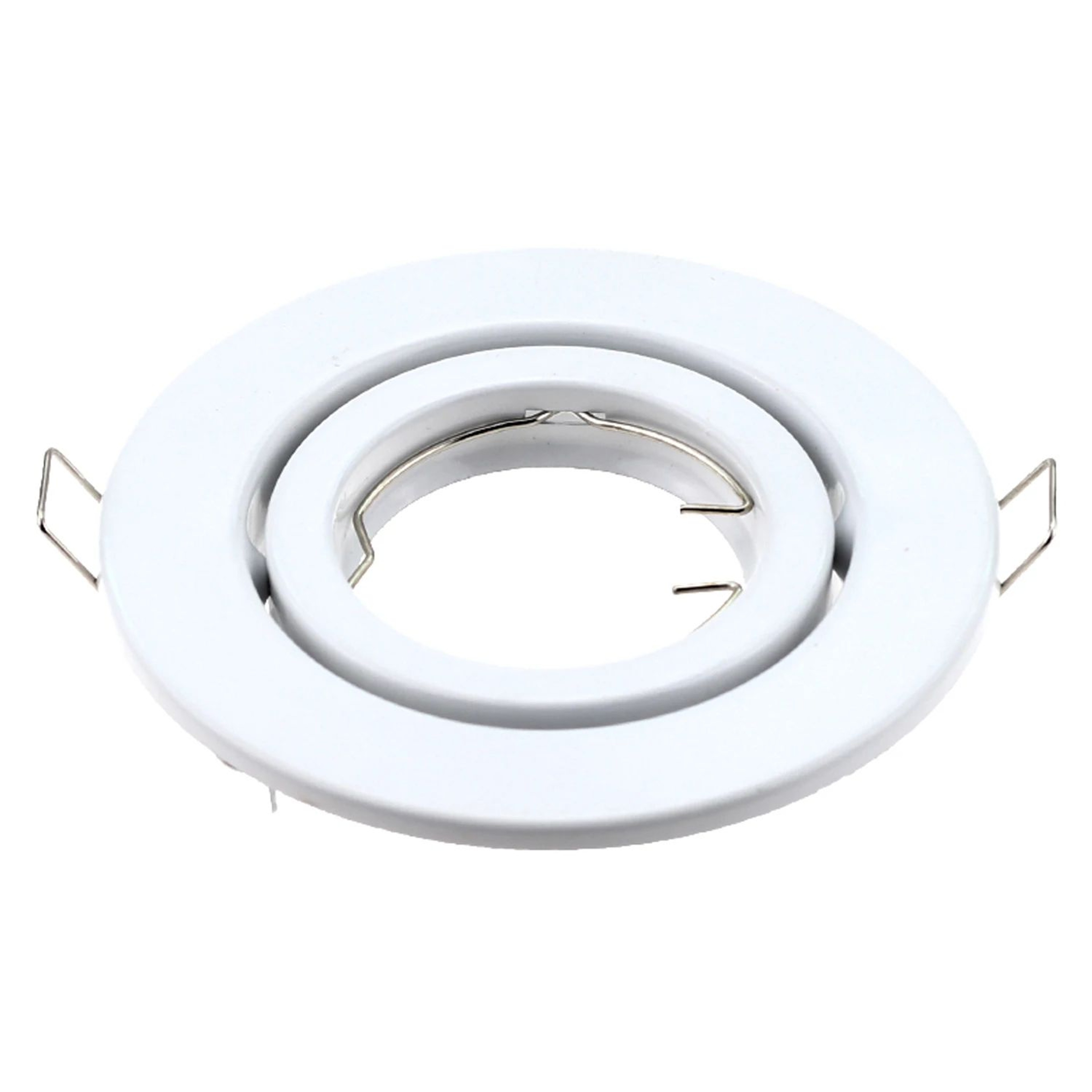 White Metal Recessed Downlight Trim  Round Ceiling Spotlight Fitting For GU10 MR16 GU53 With 315 In 3