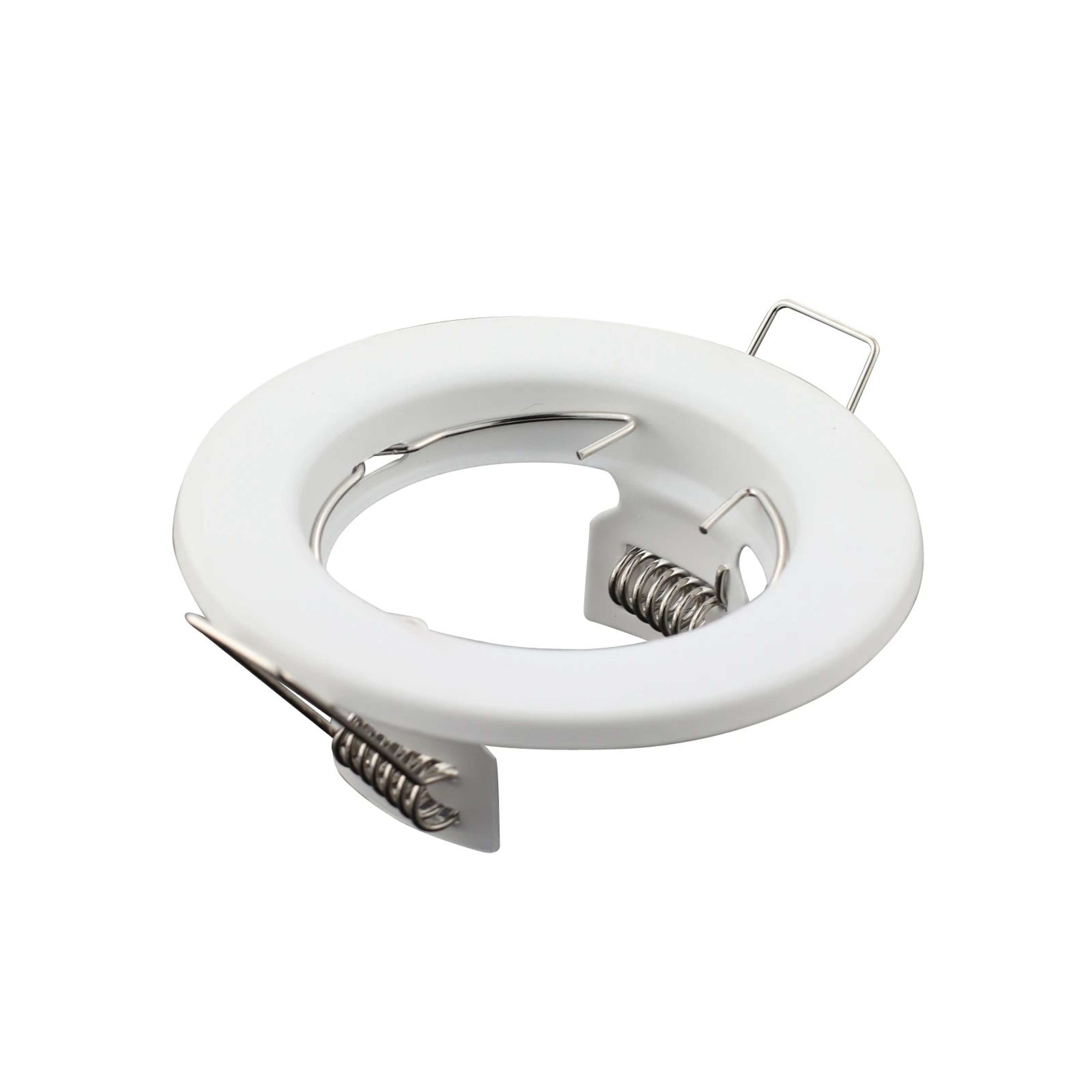 Fixed Recessed Spotlight Frame  Round Metal GU10 MR16 Ceiling Fitting In White Black Satin Nickel O