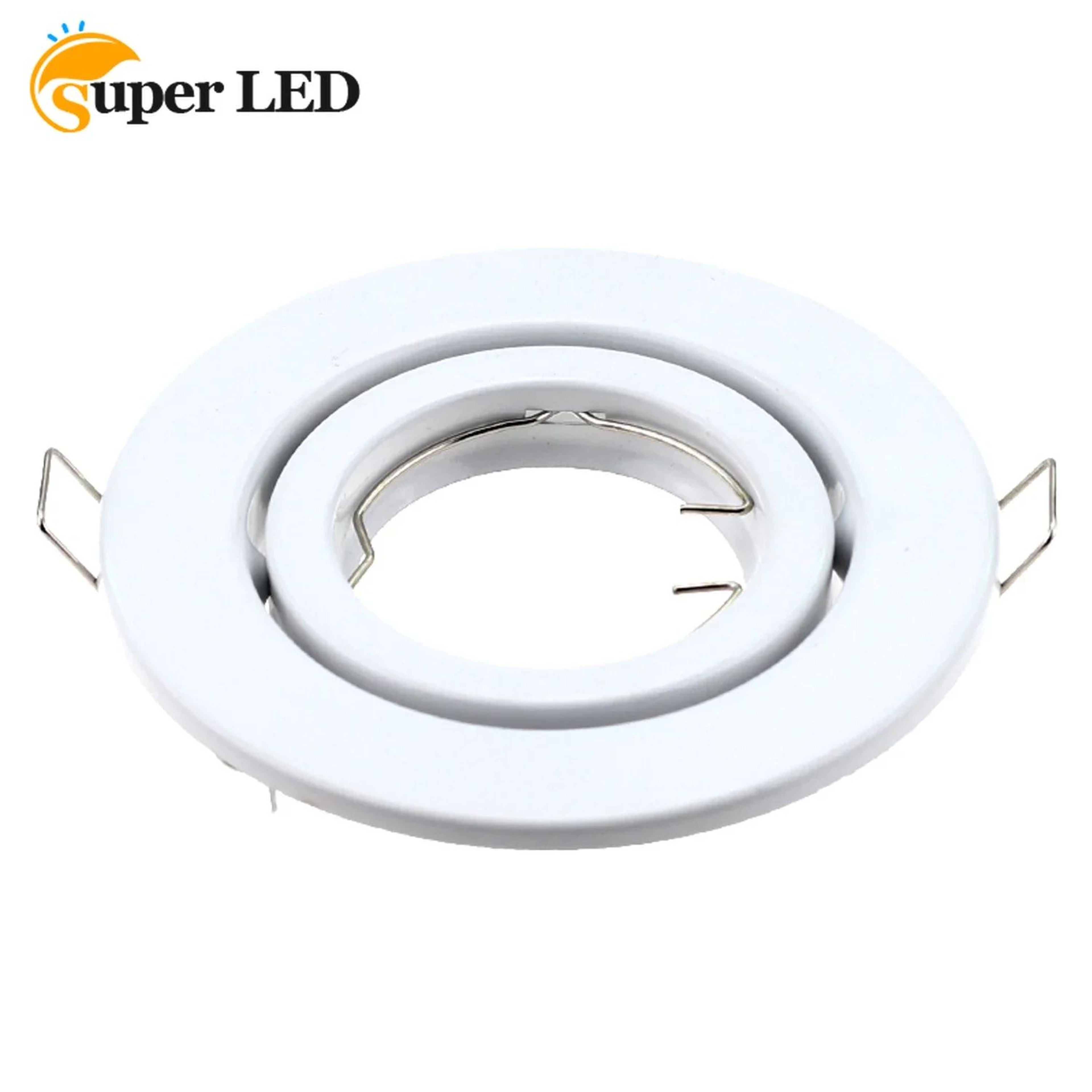 White Round Downlight Frame  Metal GU10 MR16 Ceiling Spotlight Fitting With 315 In Cutout For Indoo 4