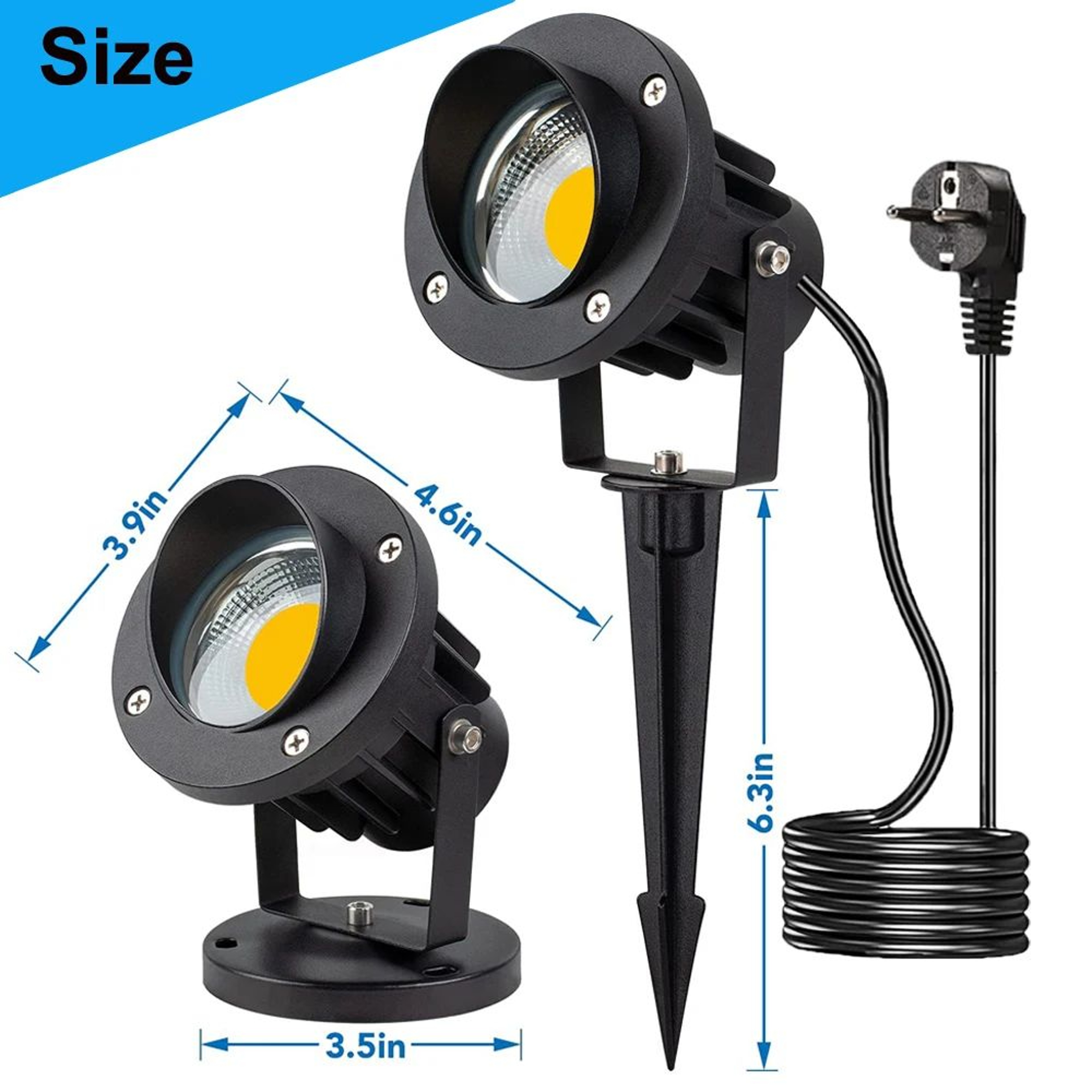20W LED Landscape Spotlight  Decorative Plug In Accent Light For Indoor Outdoor Garden Lawn Tree An