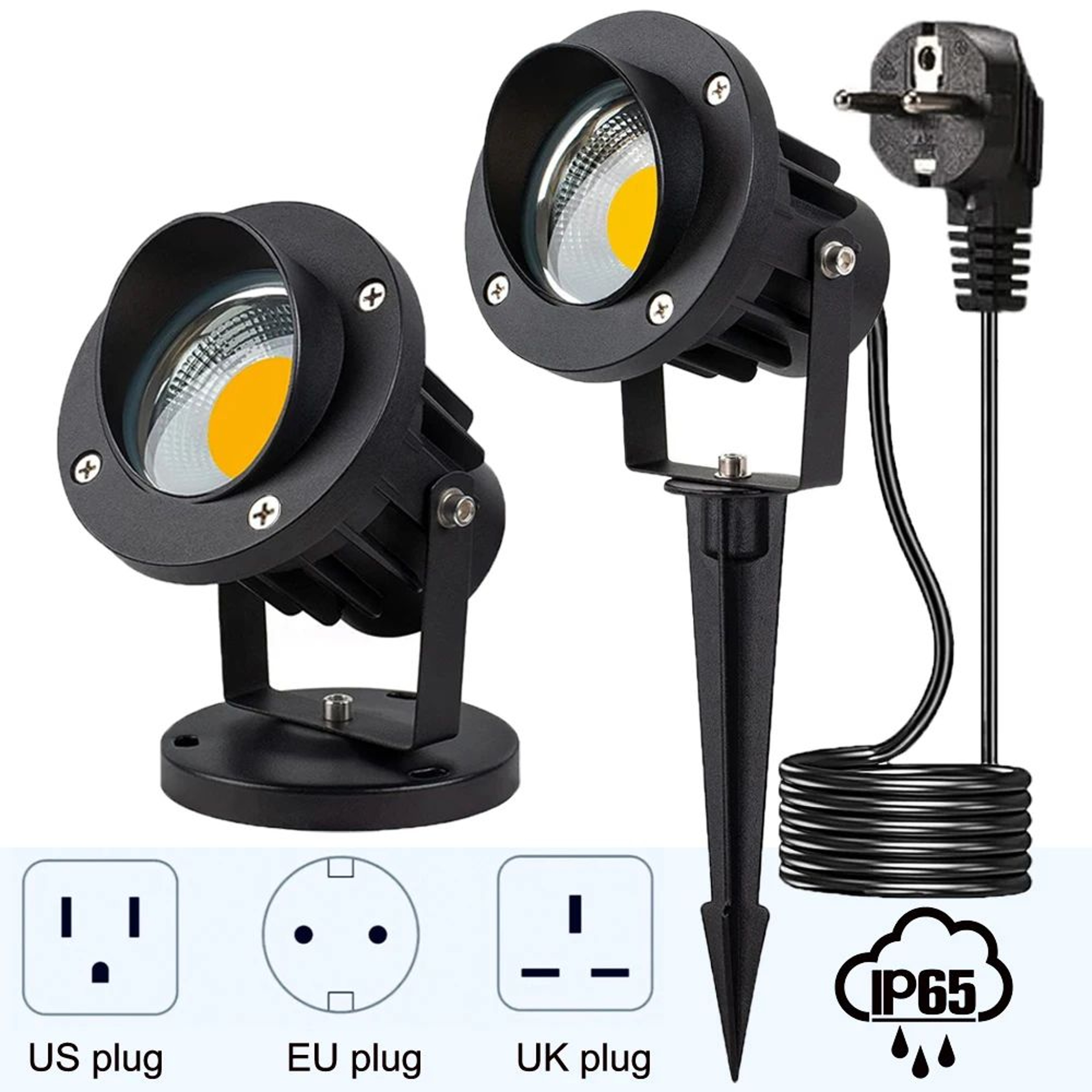 20W LED Landscape Spotlight  Decorative Plug In Accent Light For Indoor Outdoor Garden Lawn Tree An