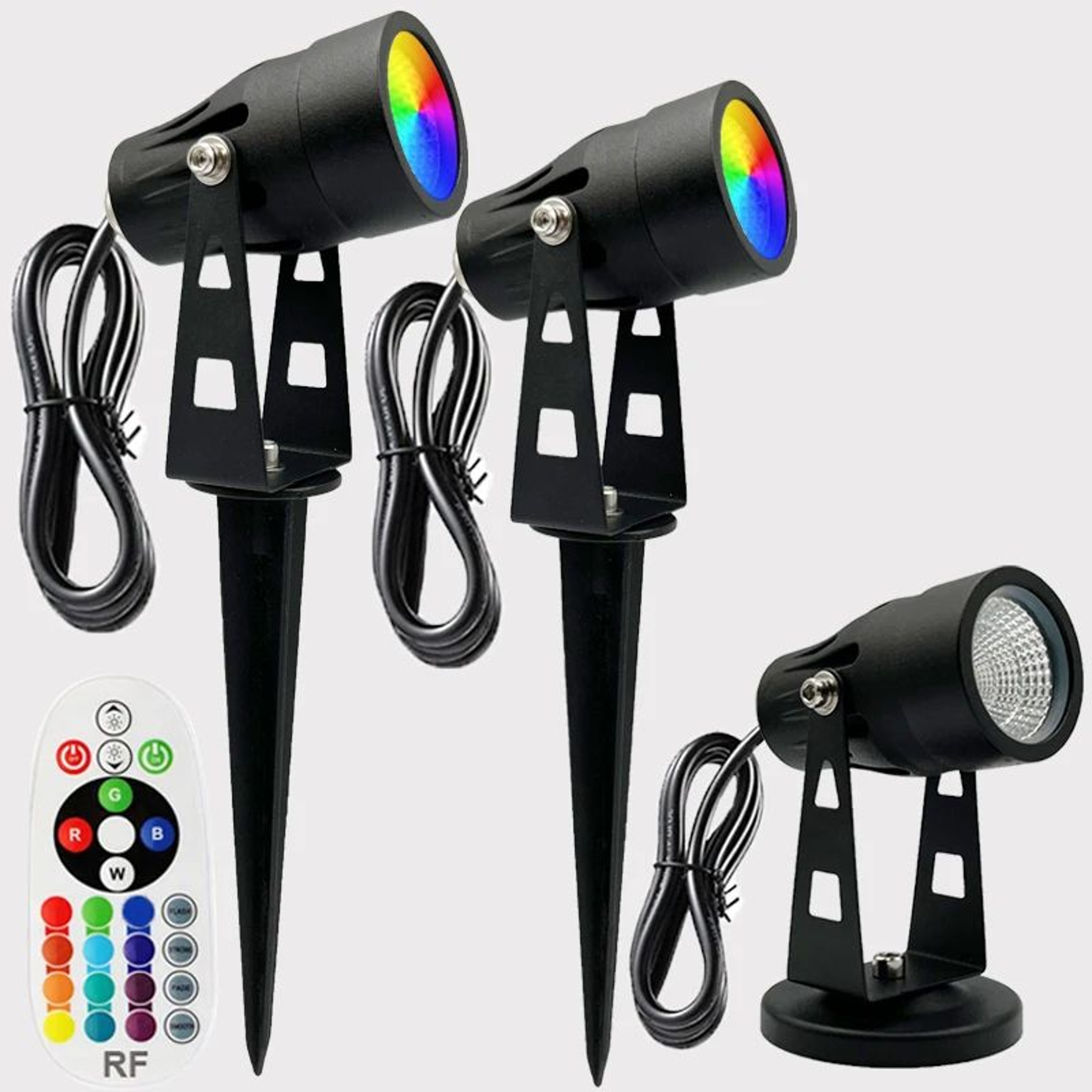 RGBW LED Lawn Light  6W Waterproof Landscape Spotlight With Remote For Garden Pathway Yard And Tree 0