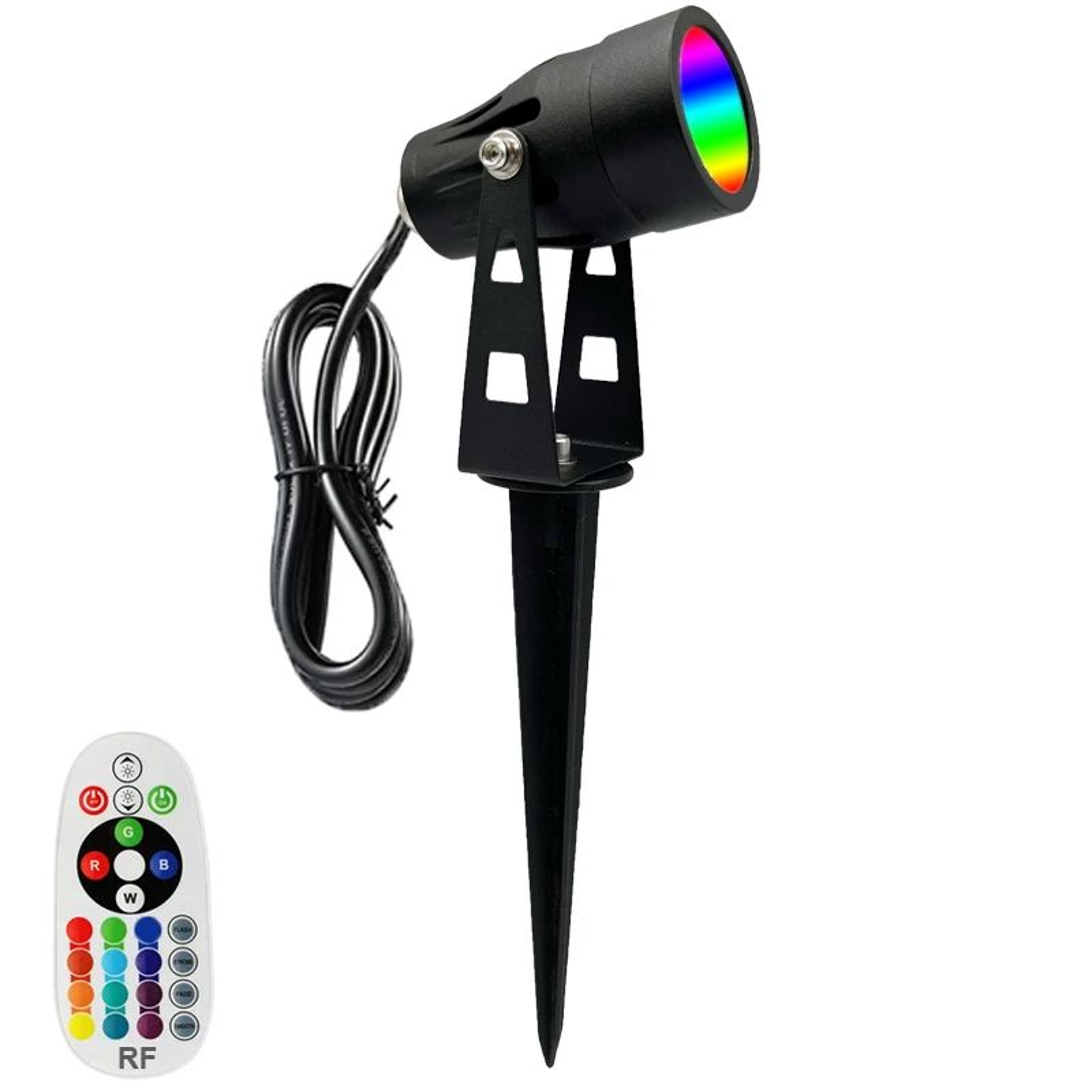 RGBW LED Lawn Light  6W Waterproof Landscape Spotlight With Remote For Garden Pathway Yard And Tree 10